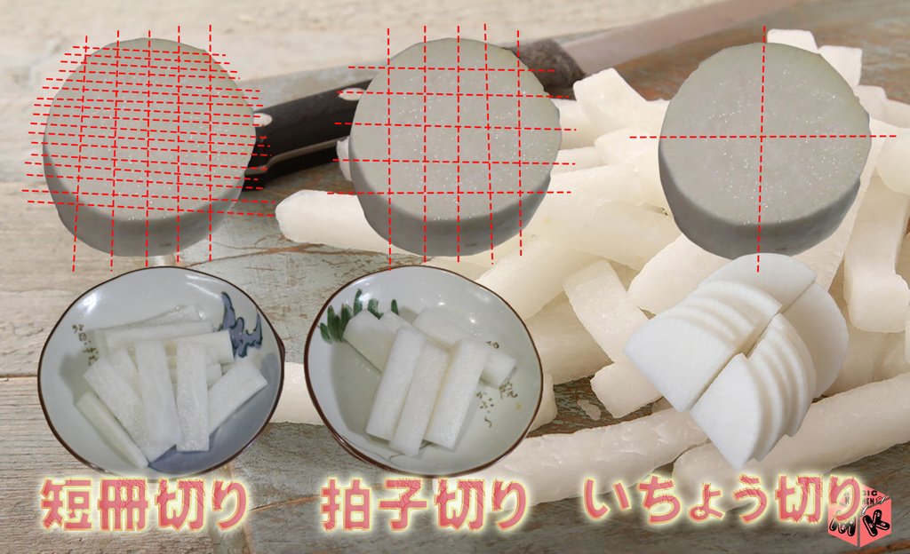 すき焼き大根の切り方