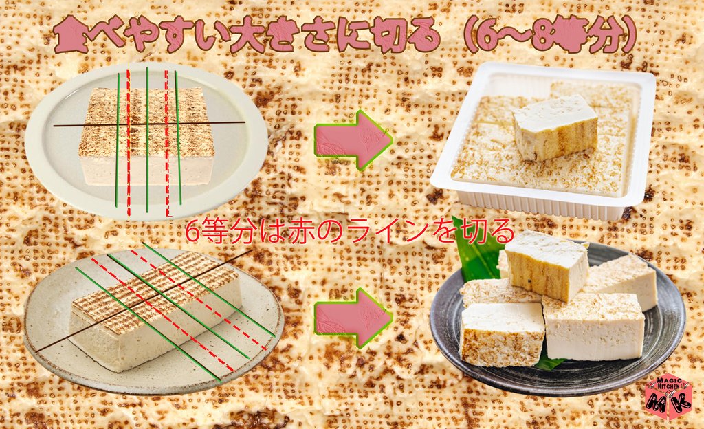 すき焼き焼き豆腐の切り方
