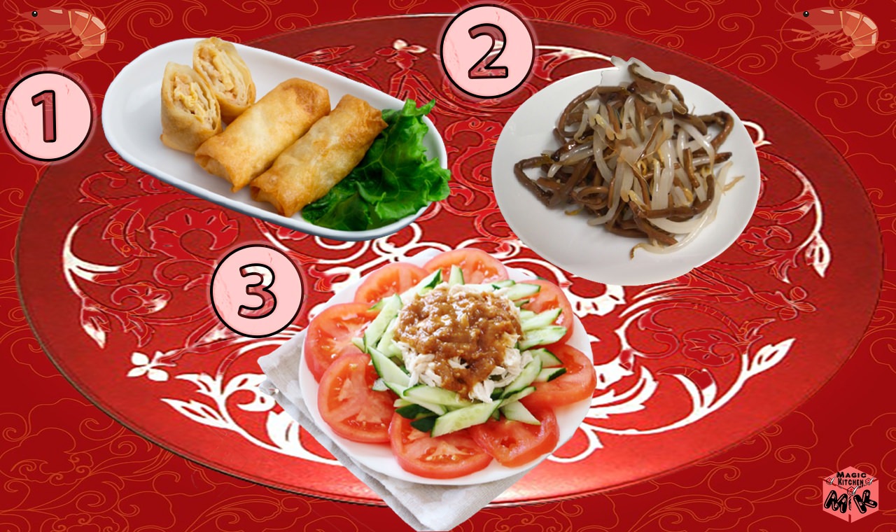 エビチリのデザート・杏仁豆腐