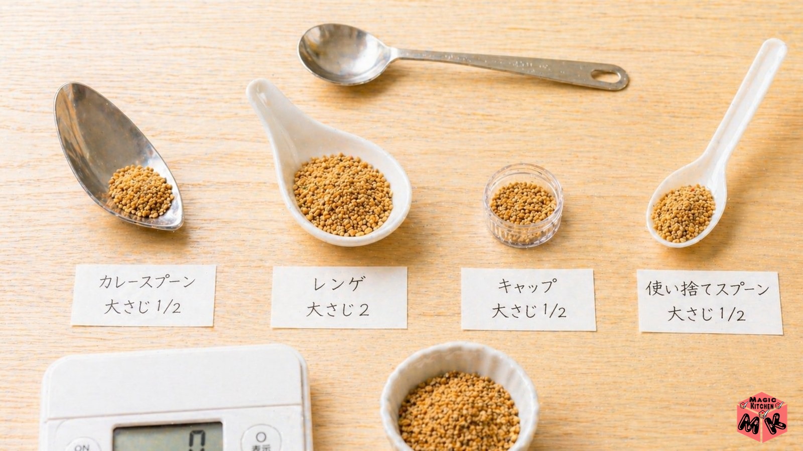 計量スプーン代用法 カレースプーン レンゲ キャップ
