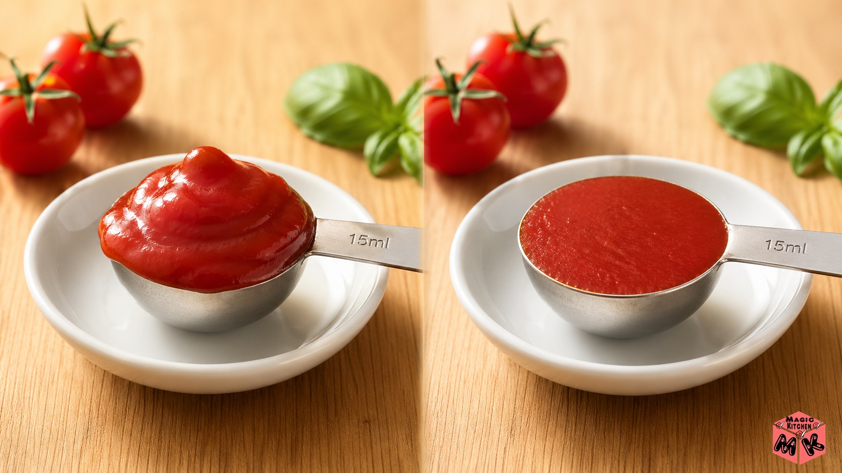 ケチャップ計量のよくあるNG 測り方のコツ 大さじ1