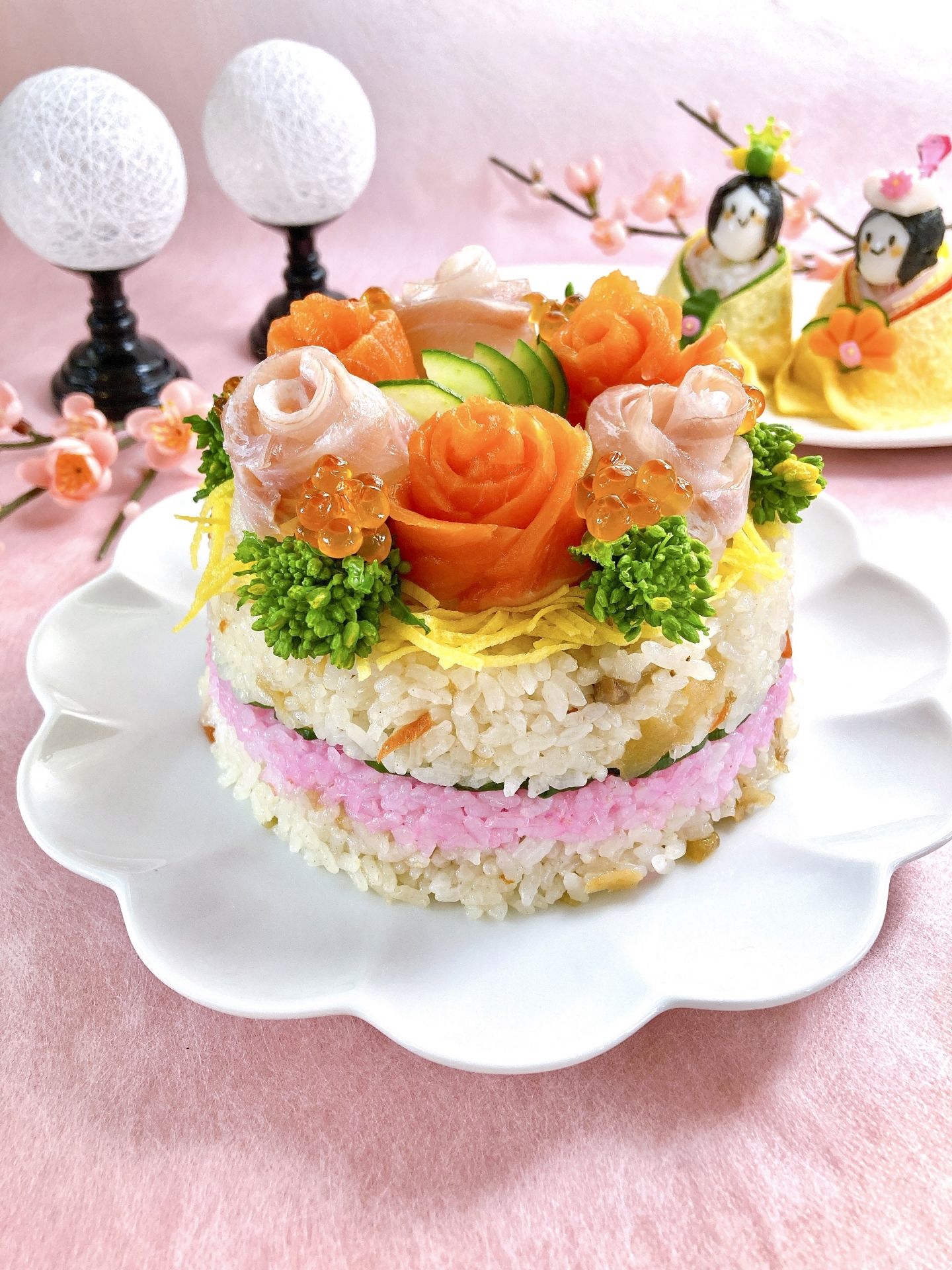 春の寿司ネタ集合・桜鯛・初鰹・サヨリのイメージ