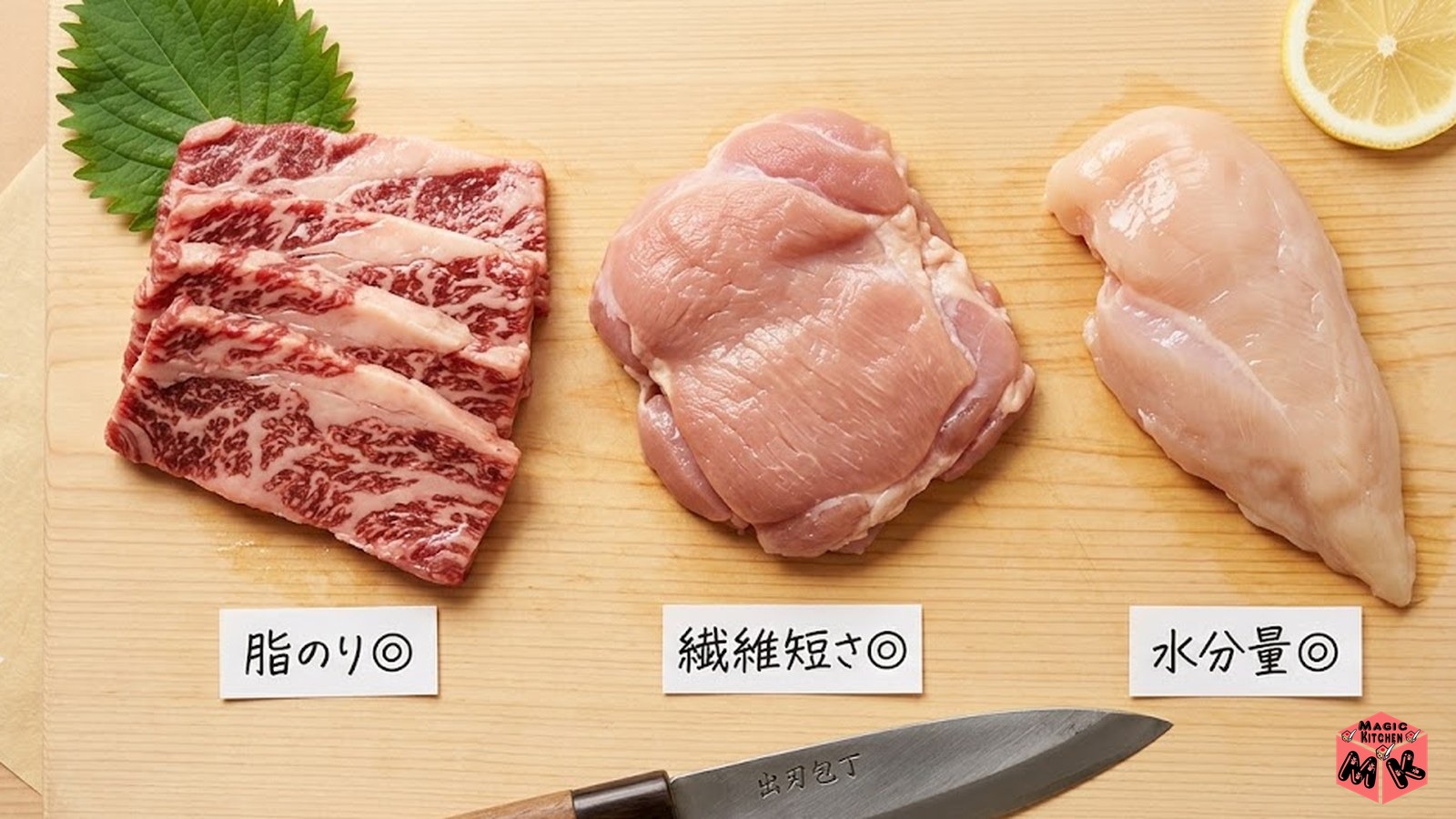 嚥下しやすい肉の3つの条件 脂のり 繊維短さ 水分量