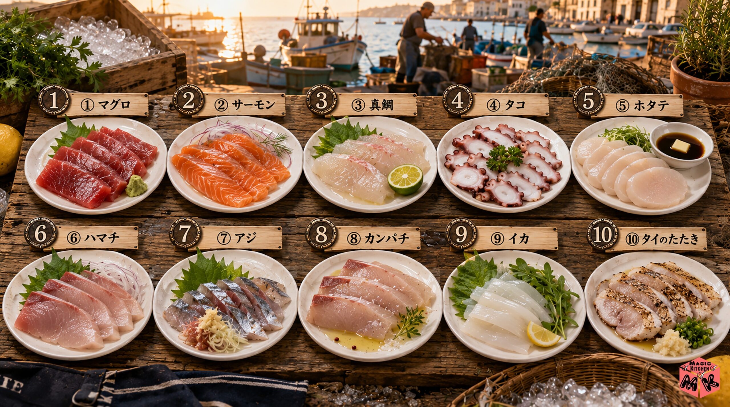 カルパッチョの魚介系具材10選