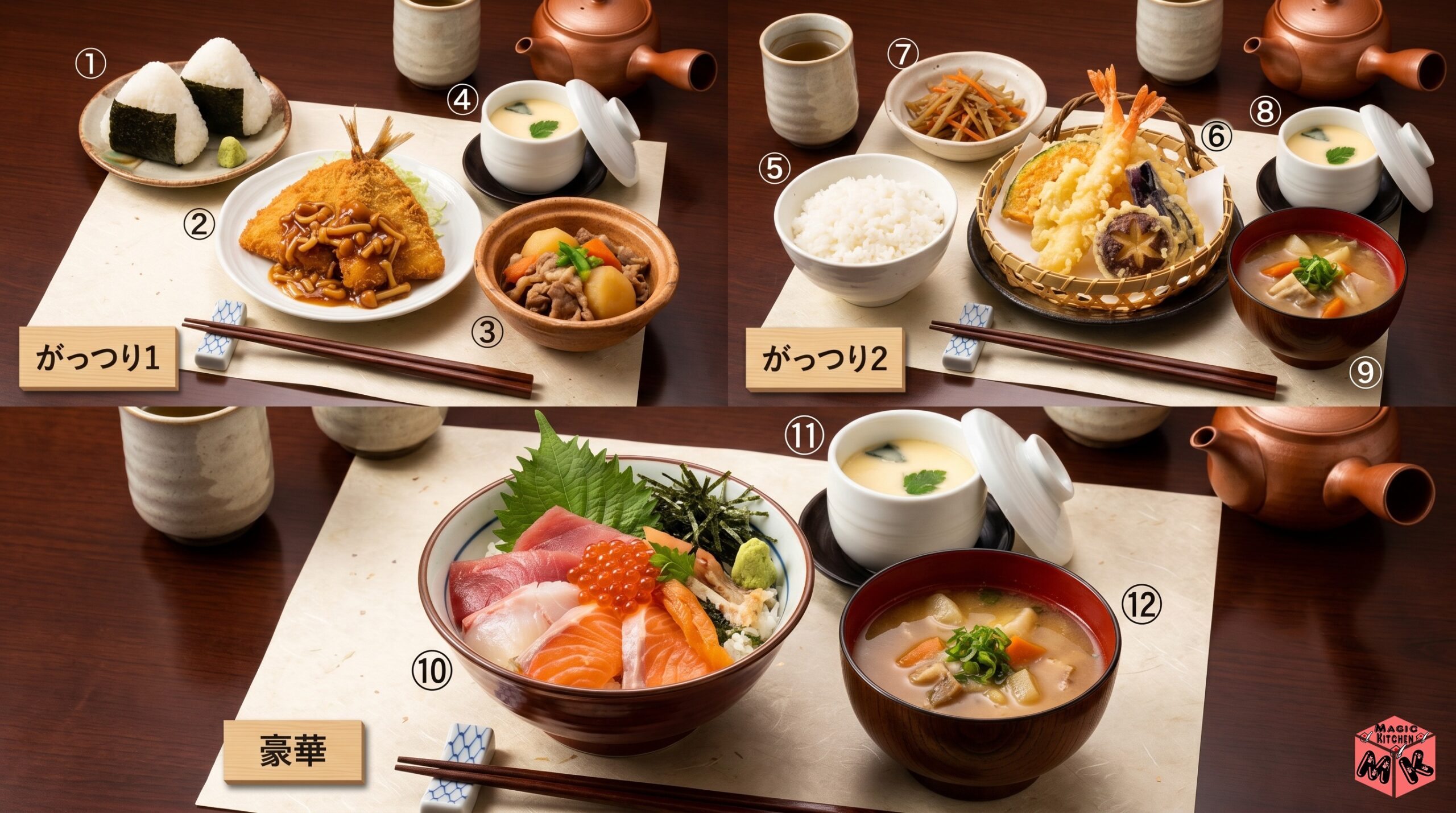 茶わん蒸し 献立 がっつり1