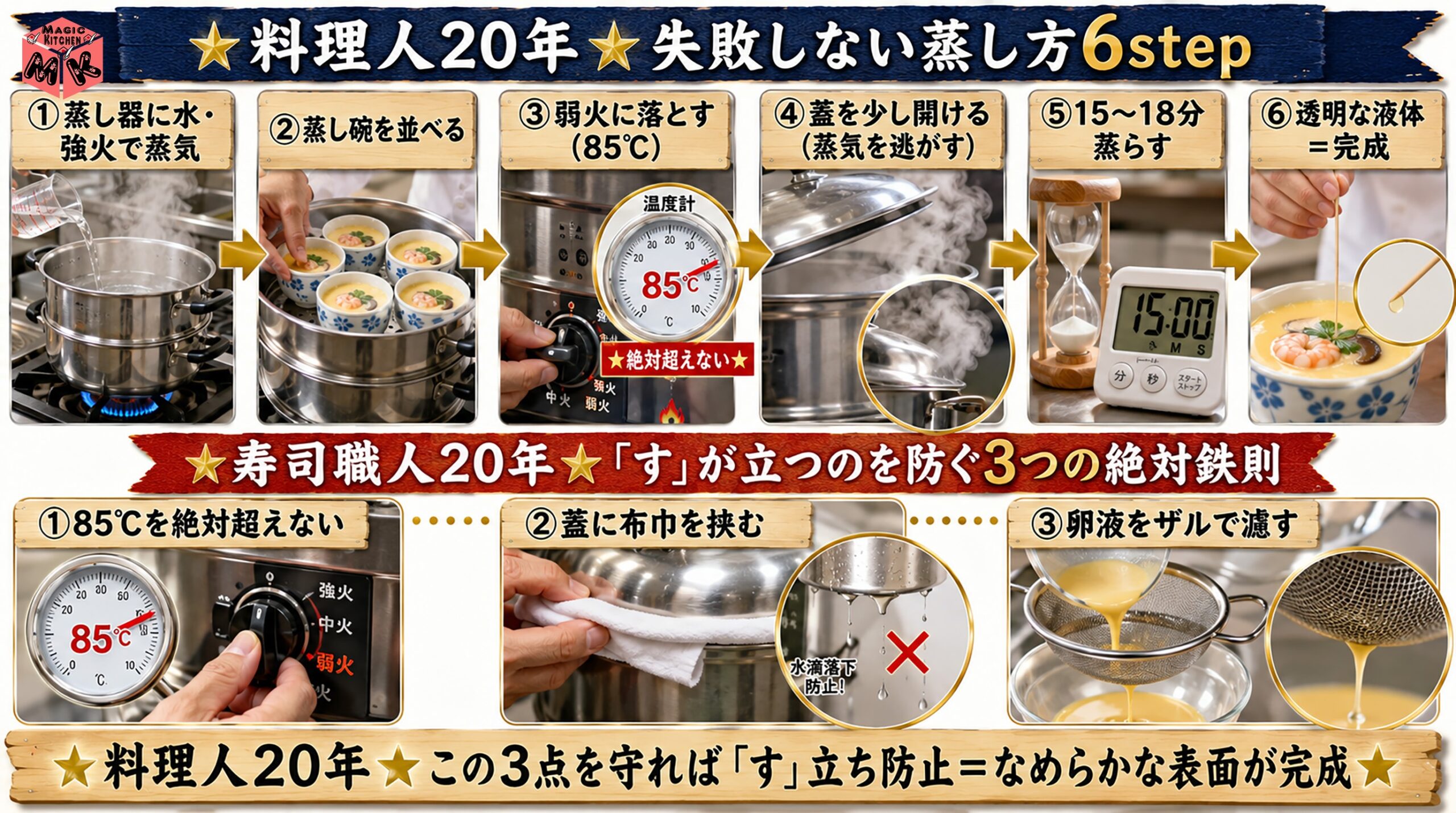 プロが教える失敗しない茶わん蒸しの蒸し方