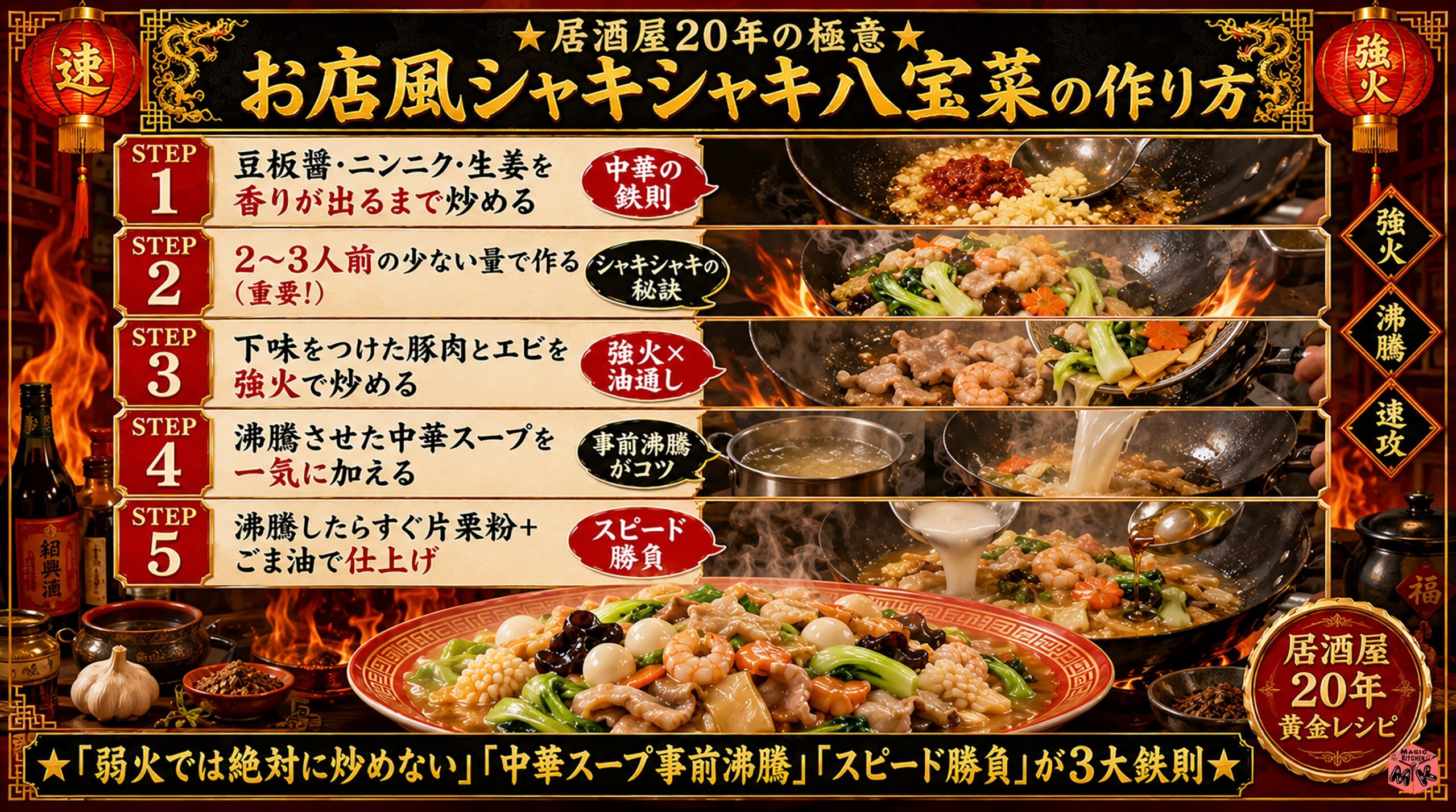 お店風シャキシャキ八宝菜の作り方