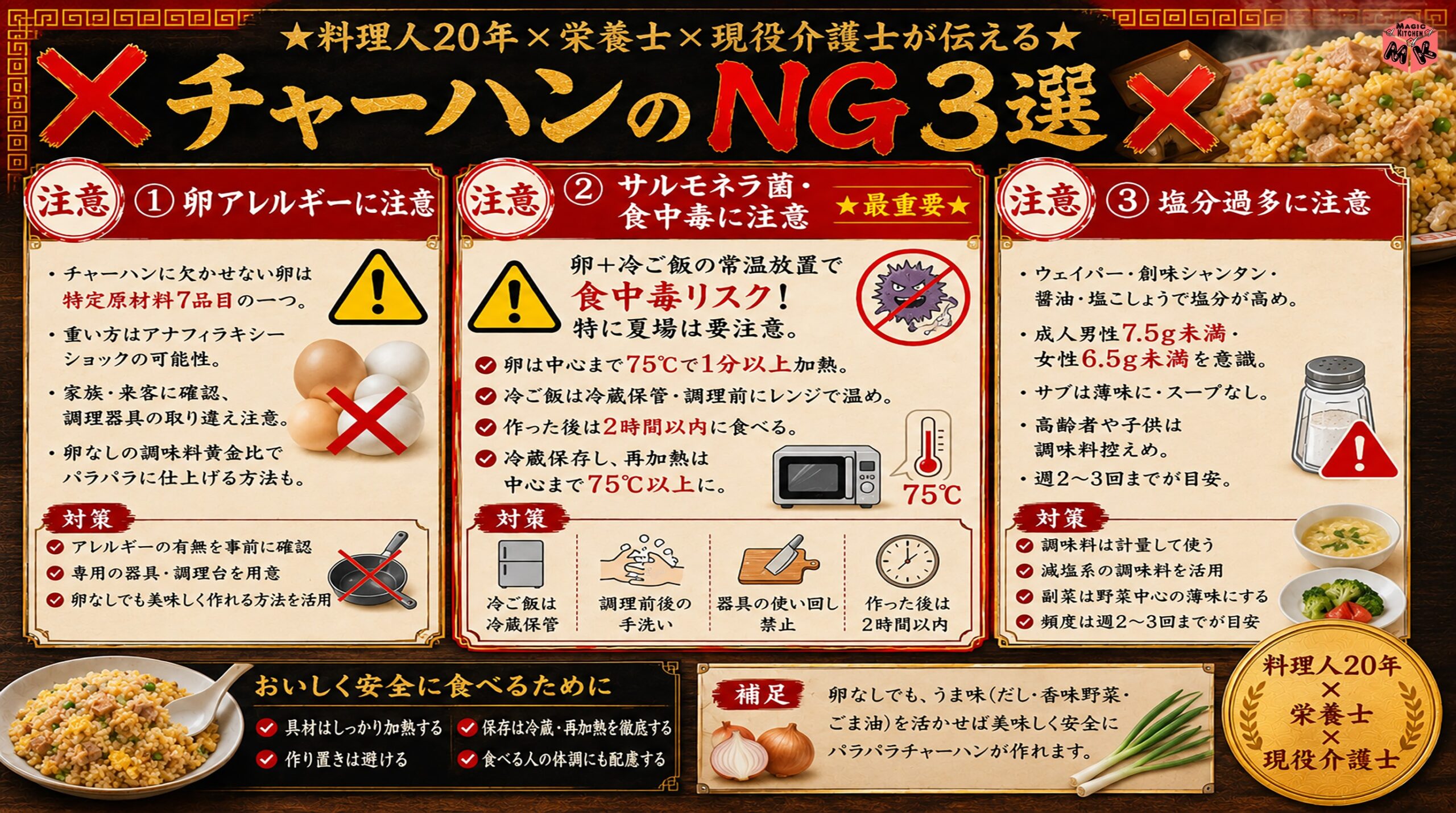 チャーハンのNG3選