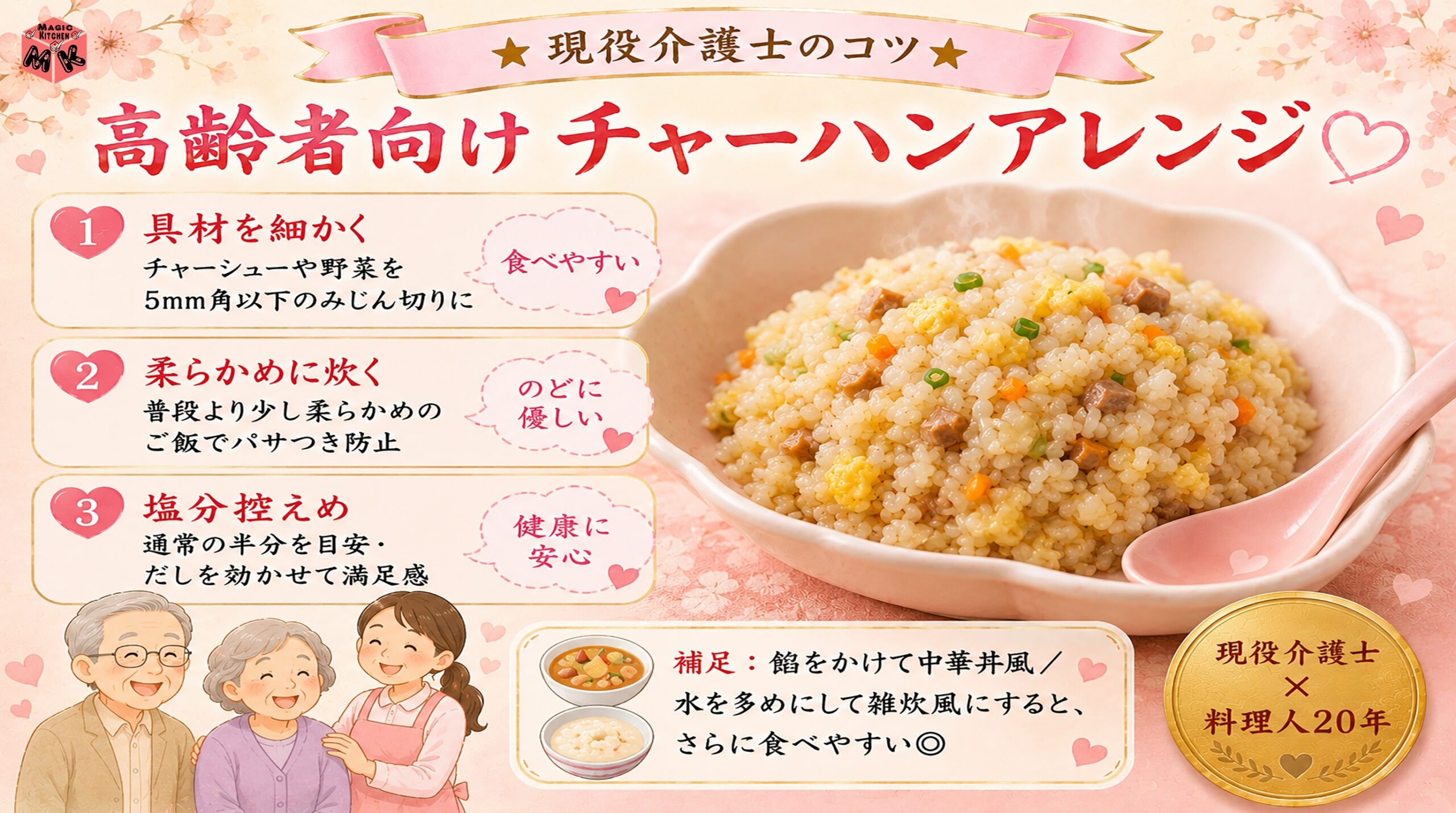 高齢者向けのチャーハンアレンジ
