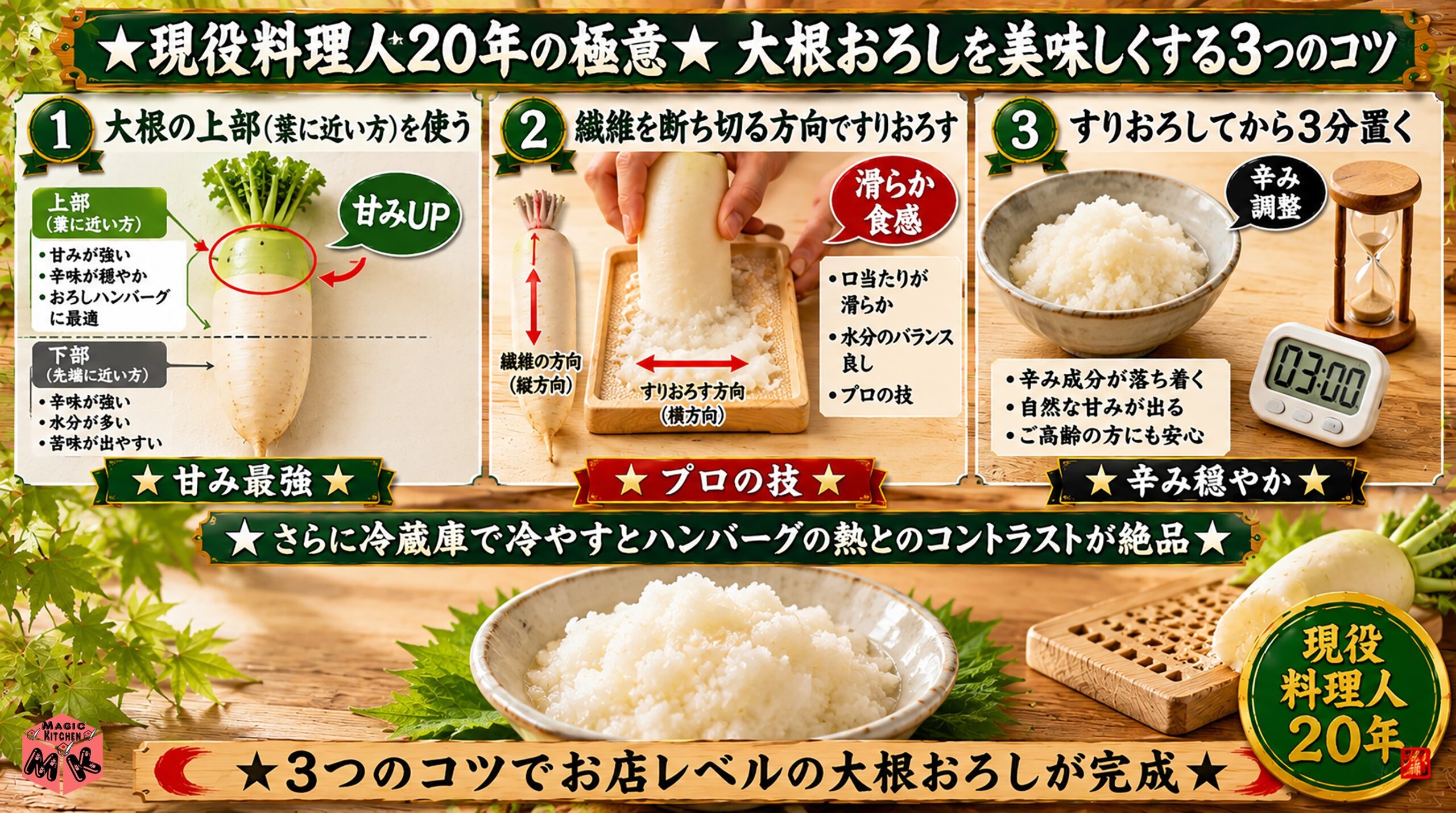 大根おろし美味しくする3つのコツ