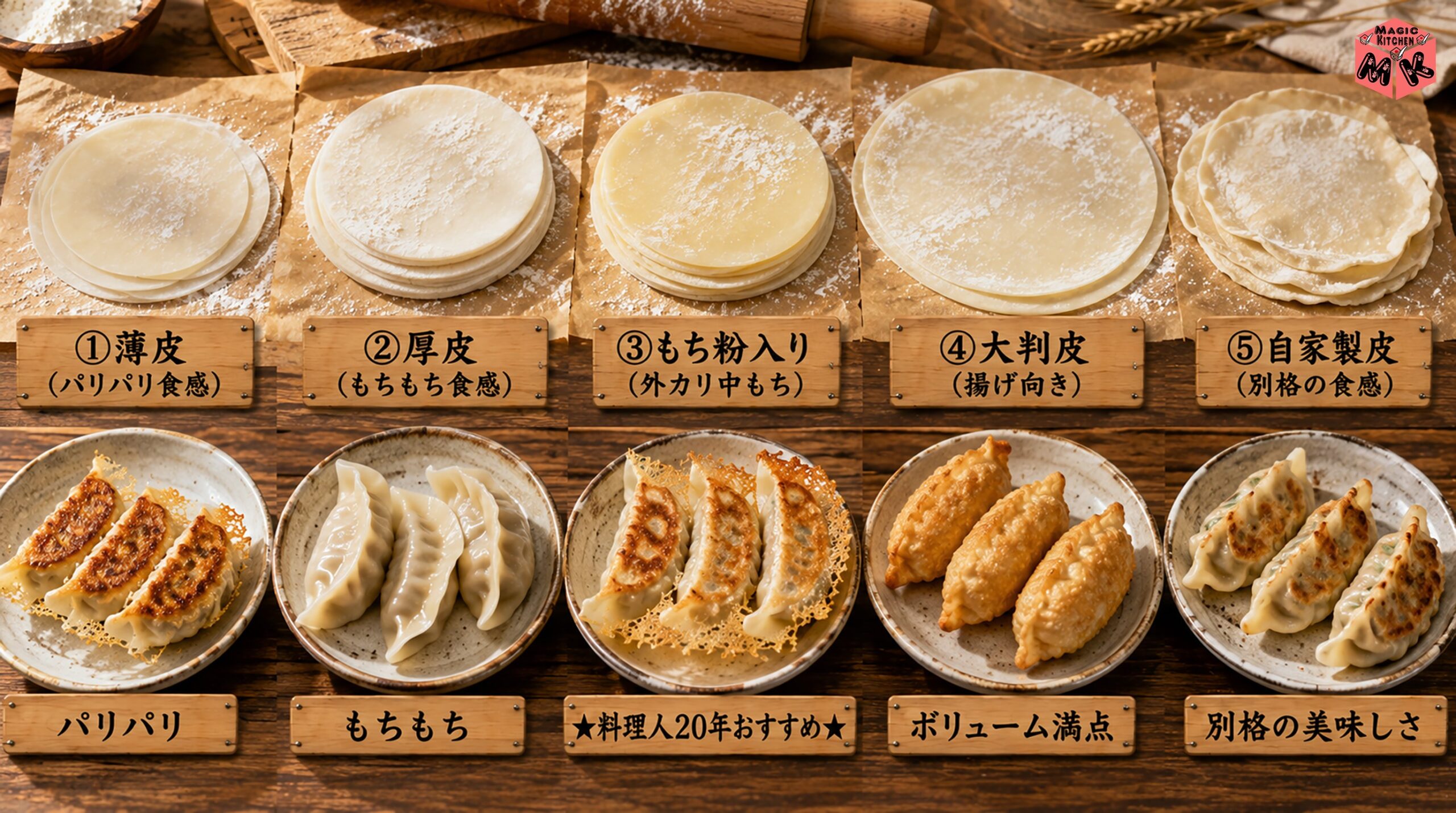 餃子の皮の種類と選び方5種