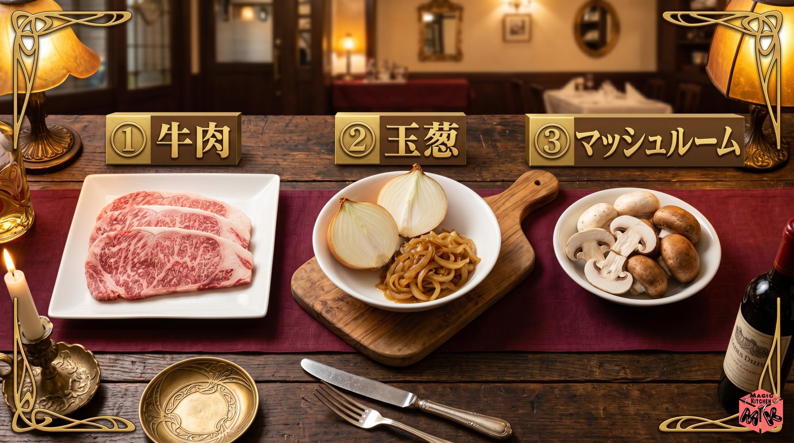 ハヤシライスの基本具材3選 牛肉・玉ねぎ・マッシュルーム