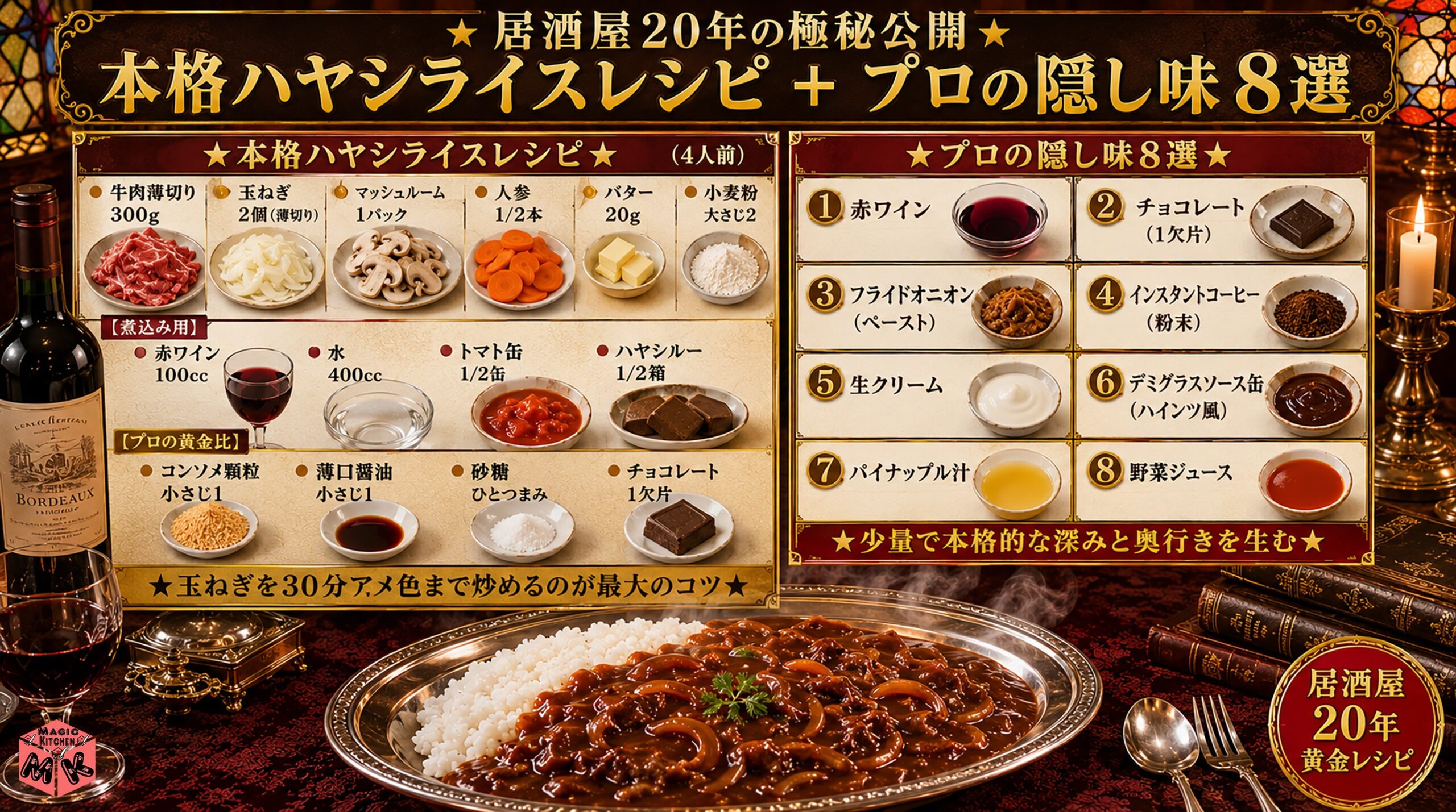 居酒屋20年のハヤシライス本格レシピと隠し味8選