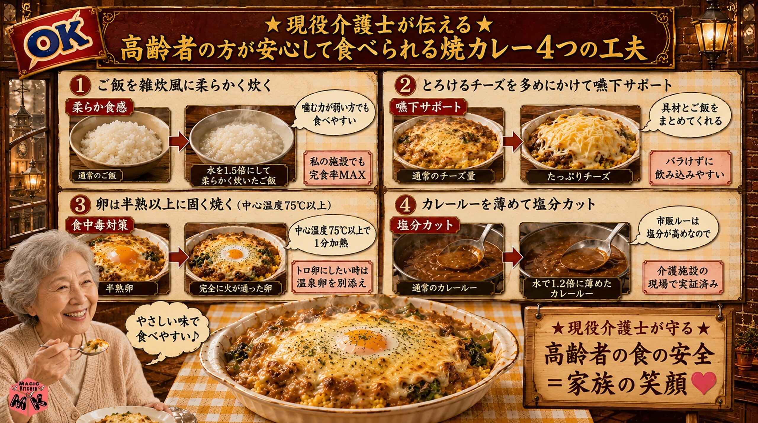 焼カレーの高齢者向けアレンジ4工夫