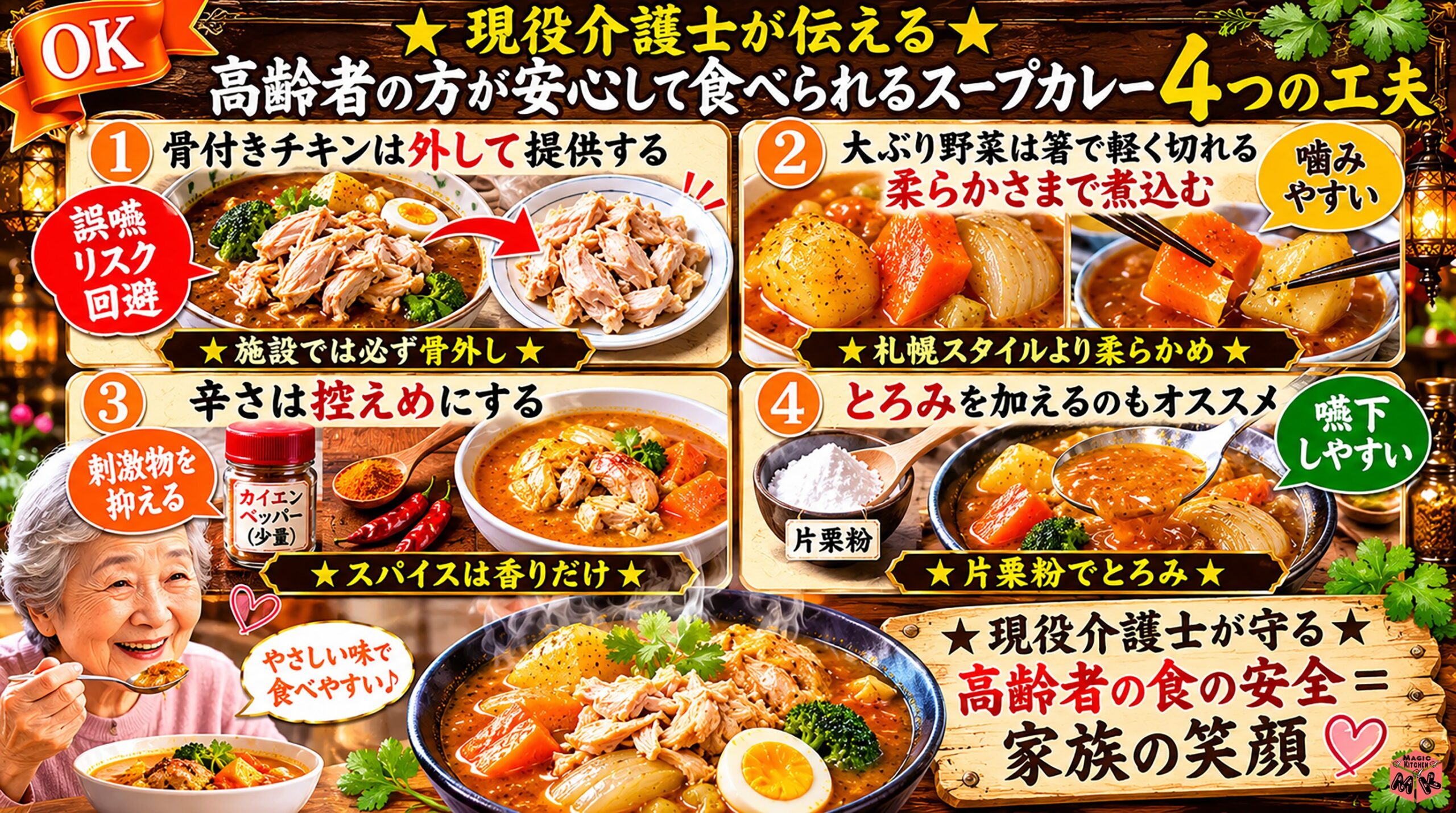 スープカレーの高齢者向けアレンジ4工夫
