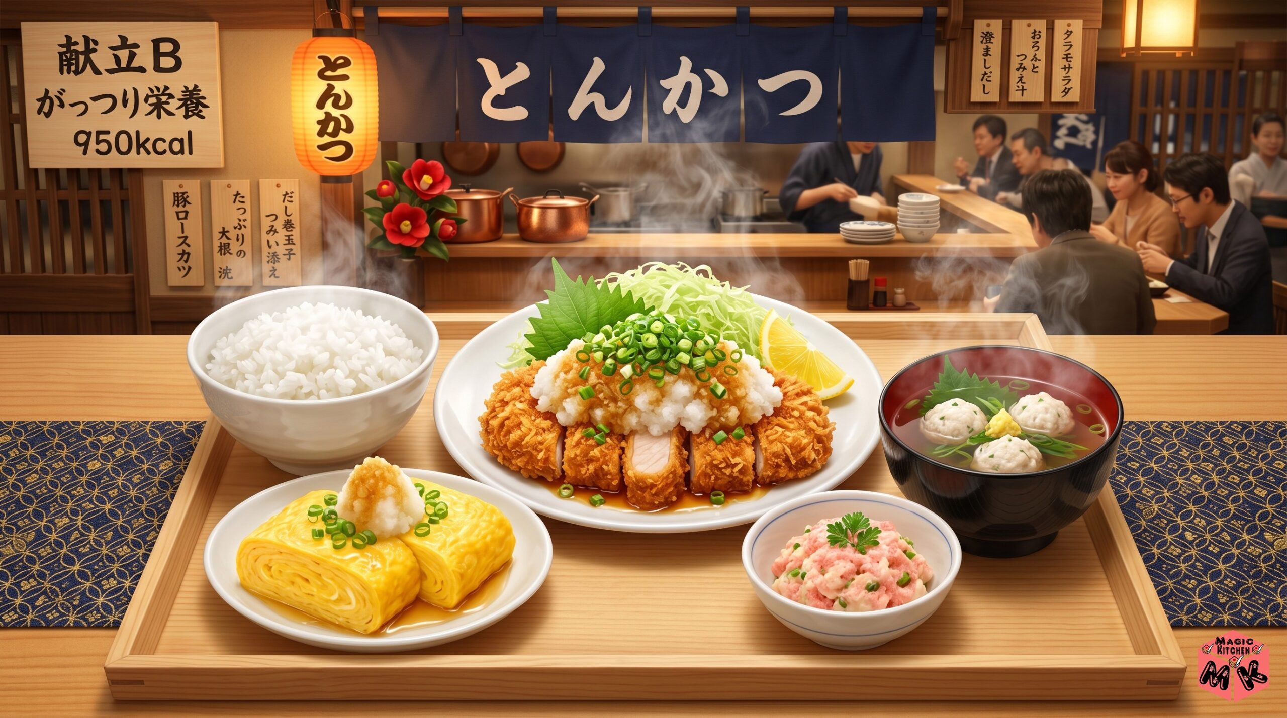おろしとんかつ 献立B がっつり栄養 950kcal