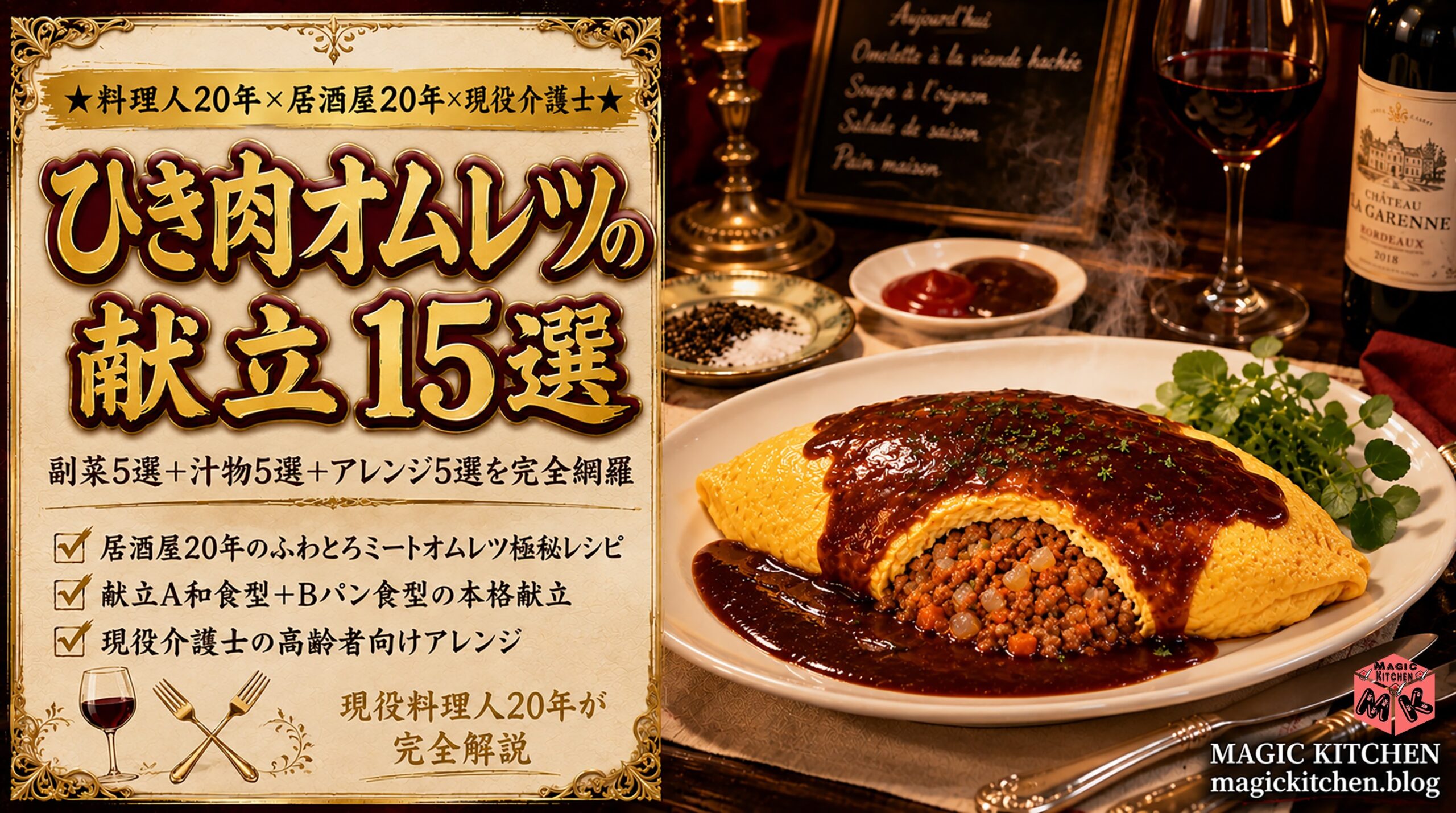ひき肉オムレツの献立15選 料理人20年×栄養士×現役介護士が解説