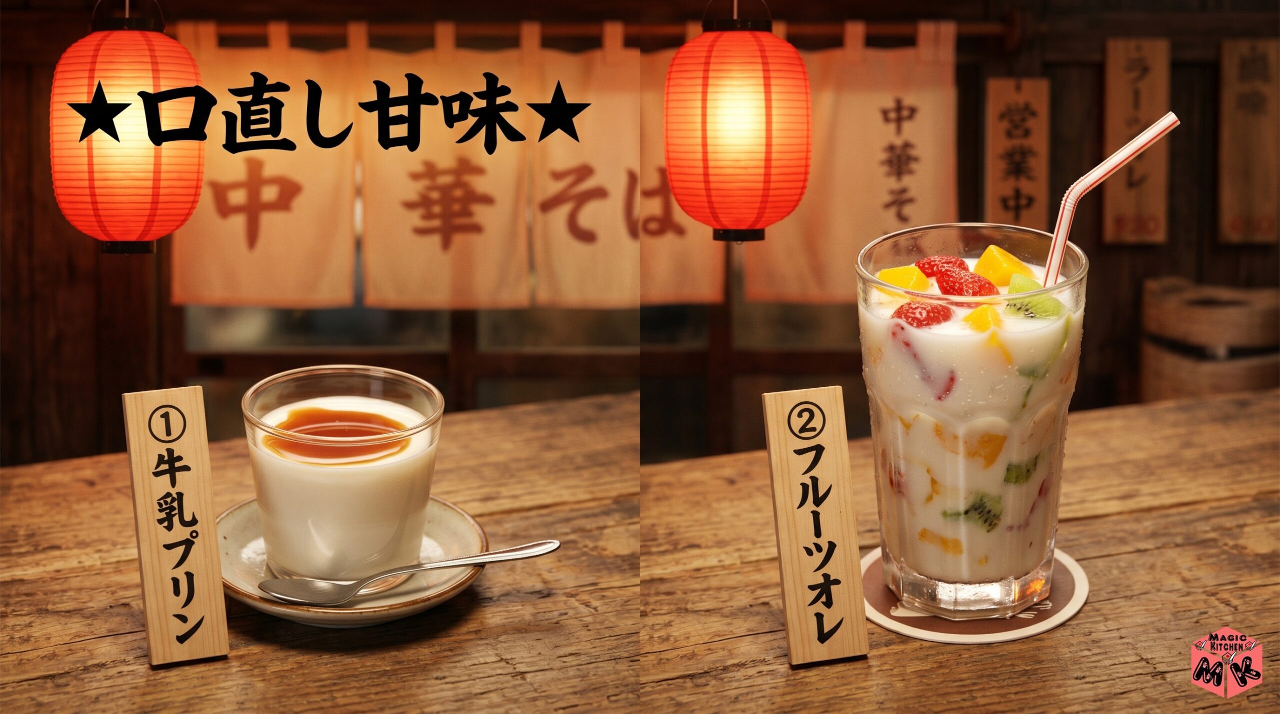 味噌ラーメン 献立 デザート