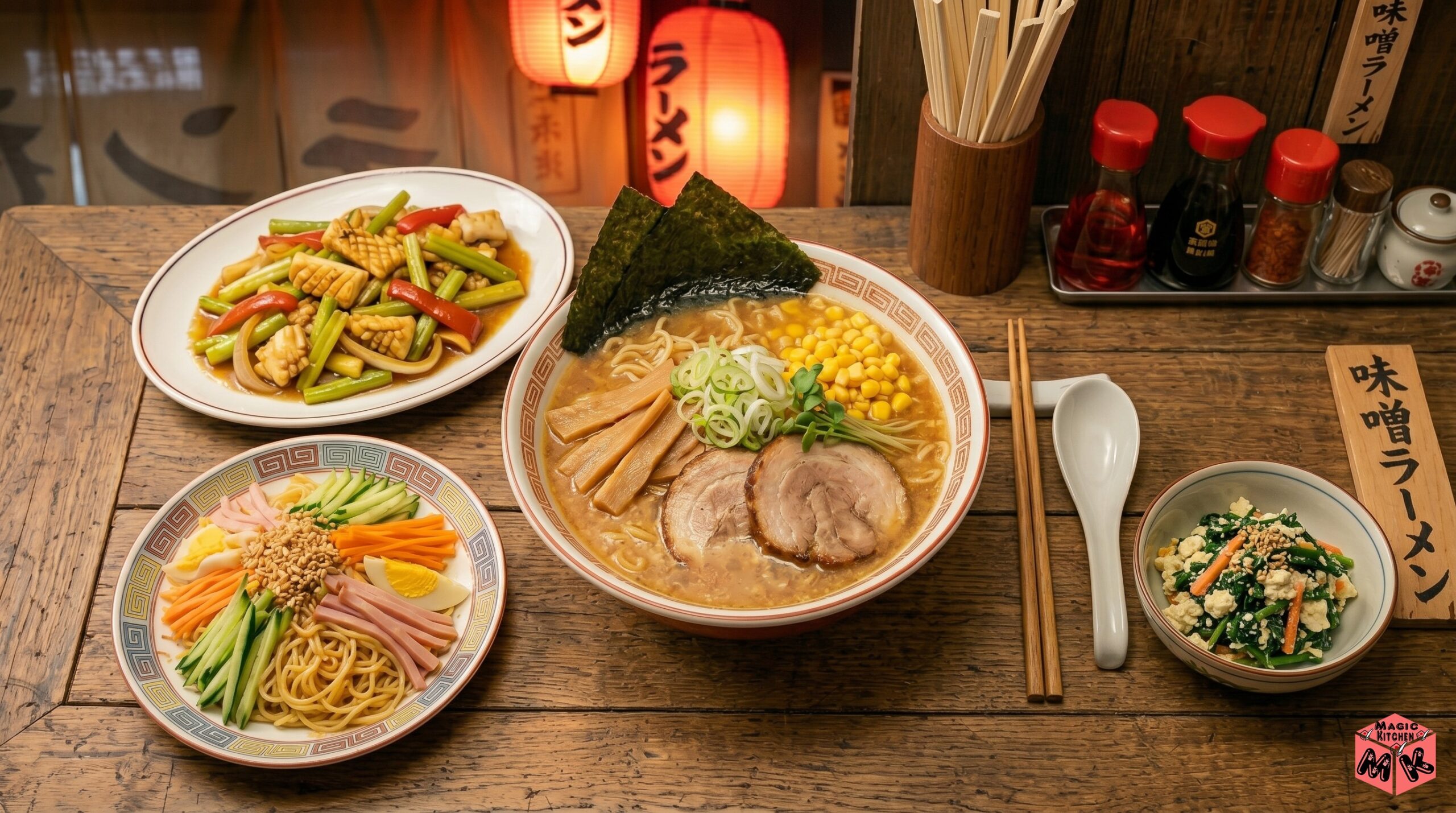 味噌ラーメン あっさり献立アイデア1