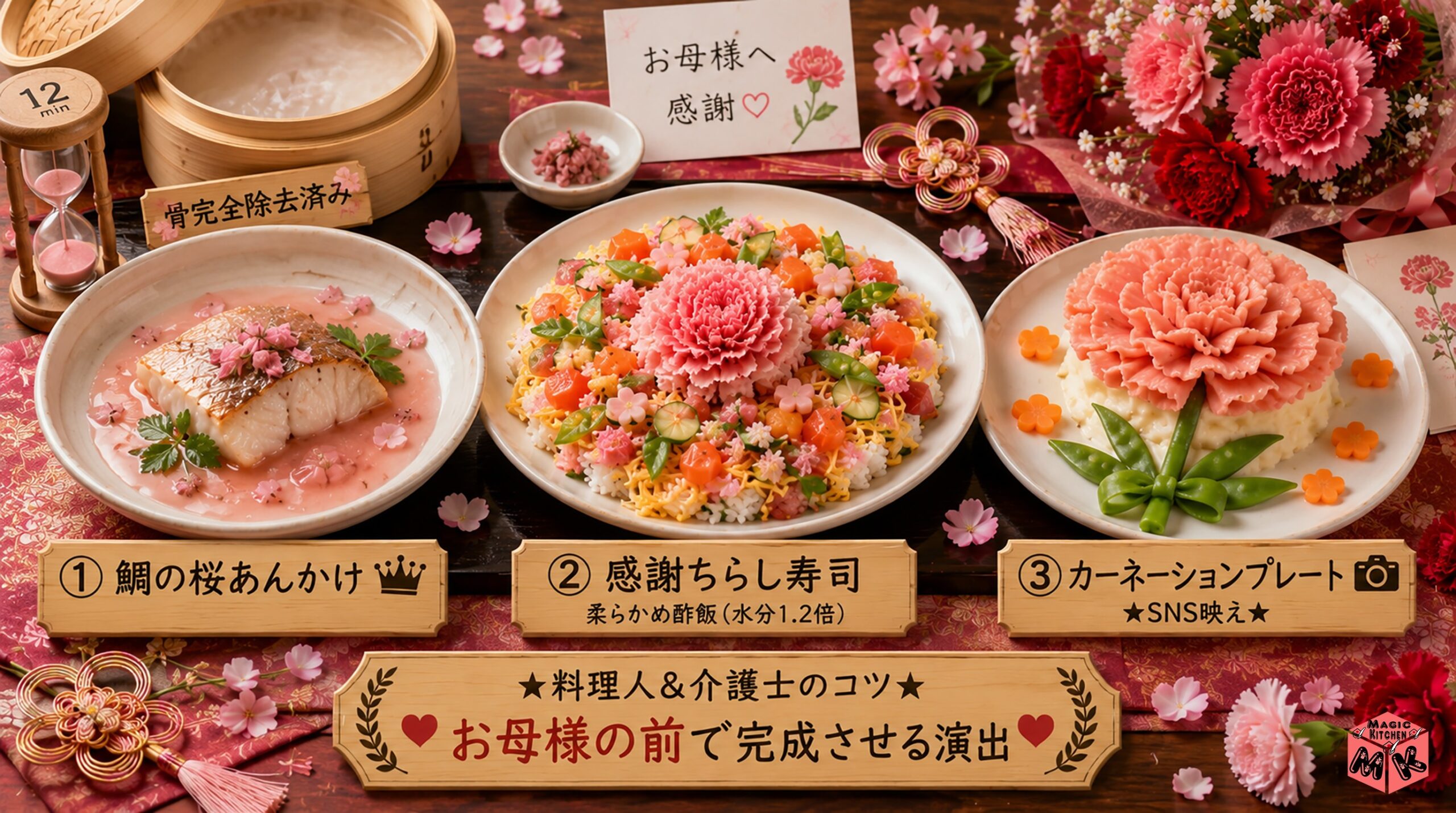 母の日の感謝レシピ3品