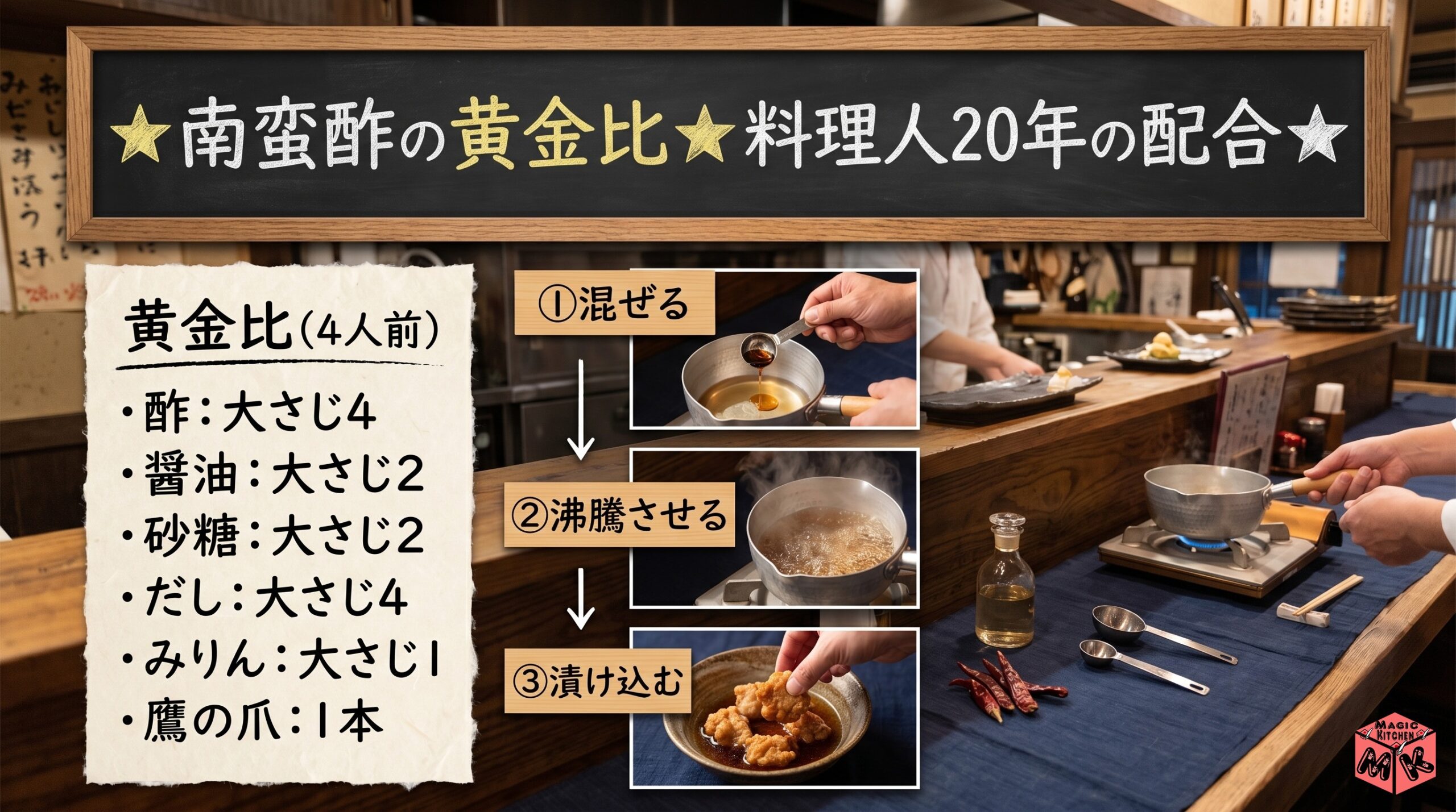 南蛮酢の黄金比レシピ