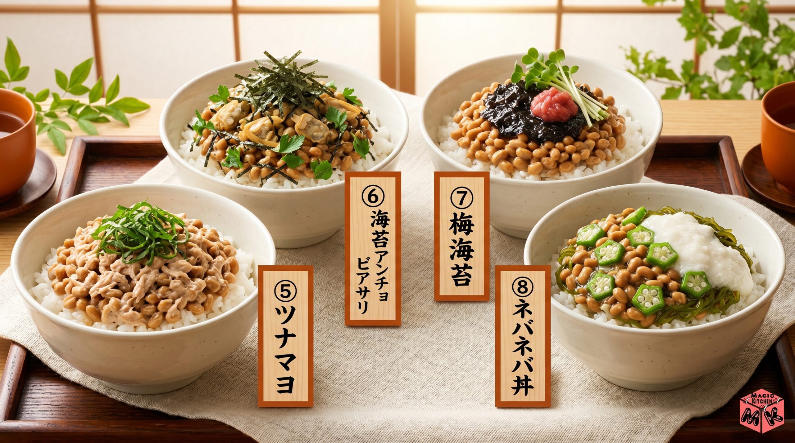 納豆トッピングのアレンジ 5〜8