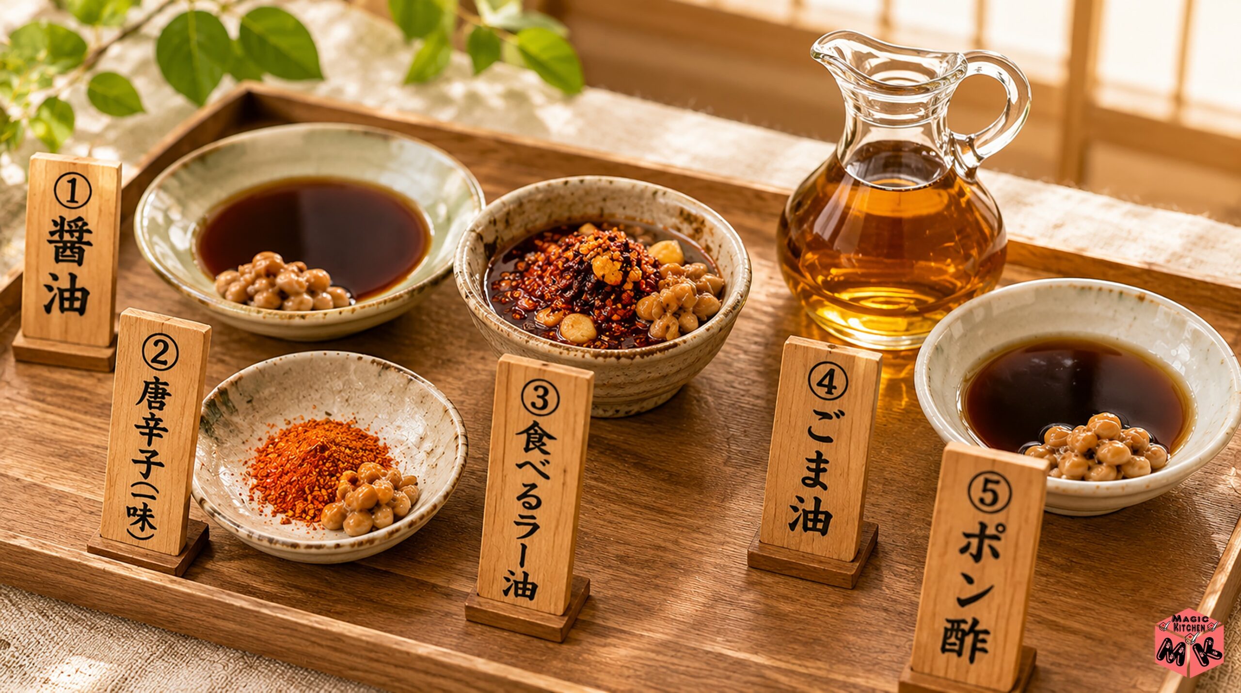 納豆の調味料トッピング 1〜5