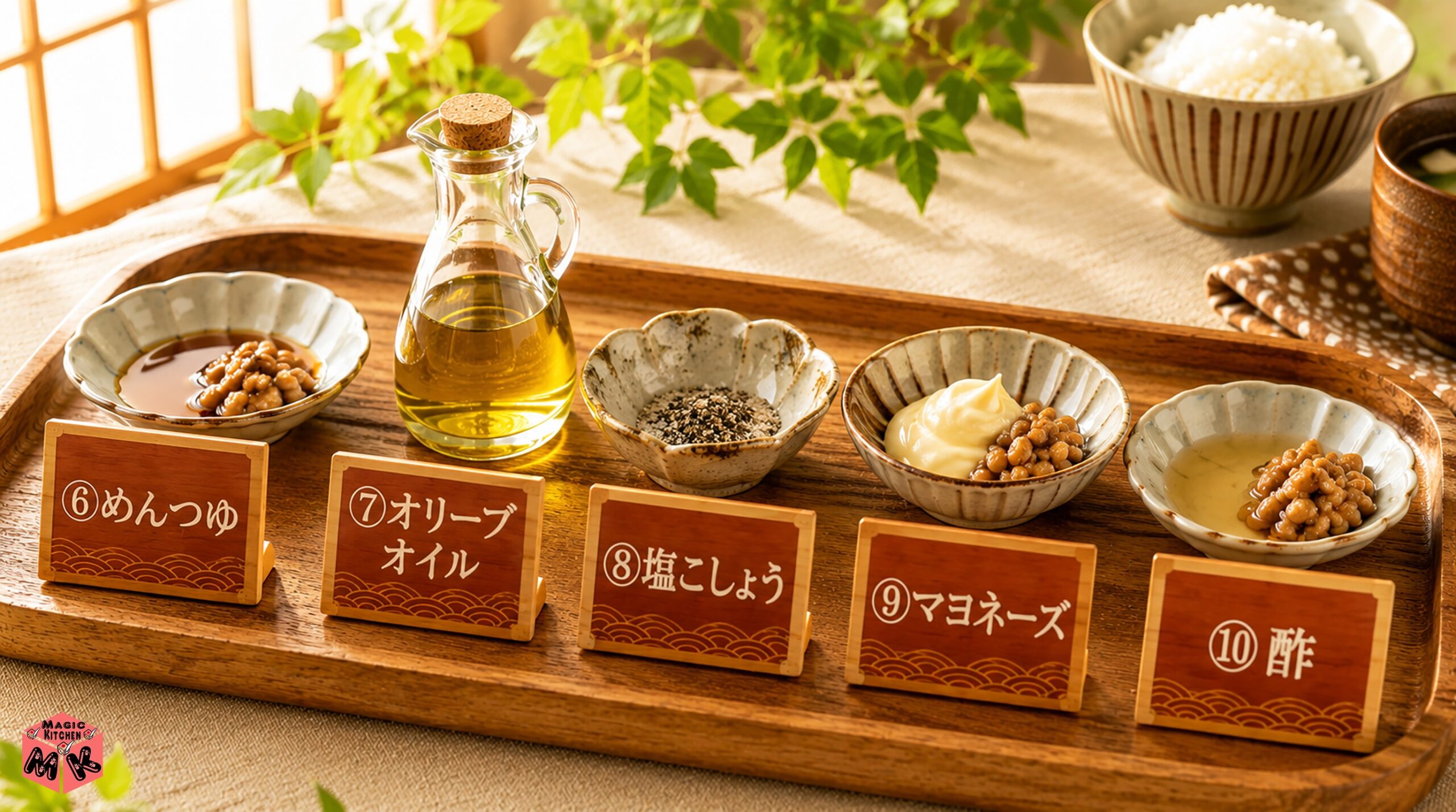 納豆の調味料トッピング 6〜10