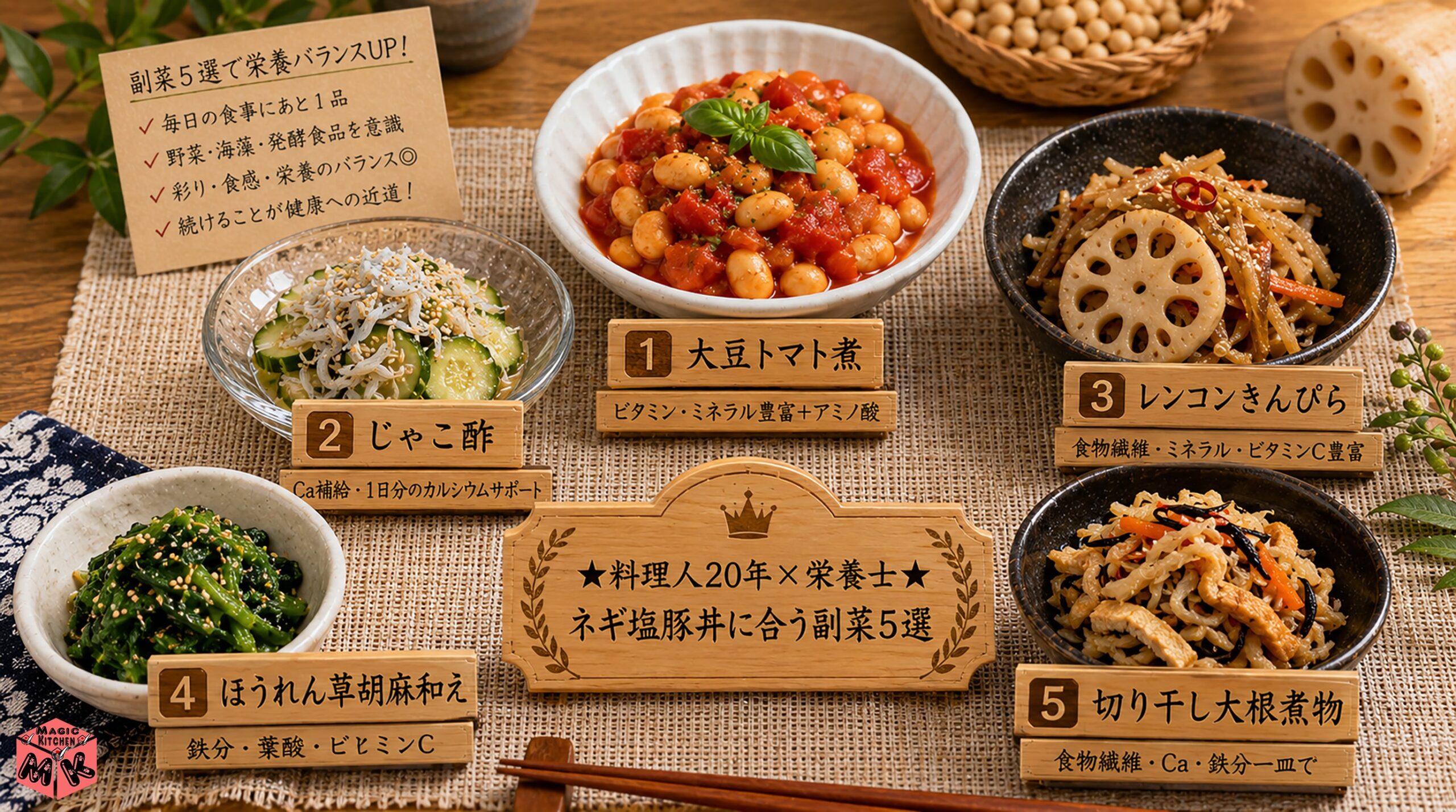 ネギ塩豚丼に合う副菜5選