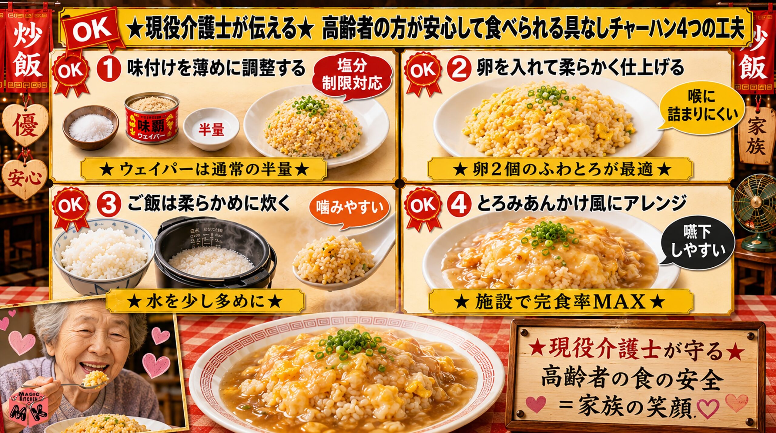 具なしチャーハンの高齢者向けアレンジ4工夫