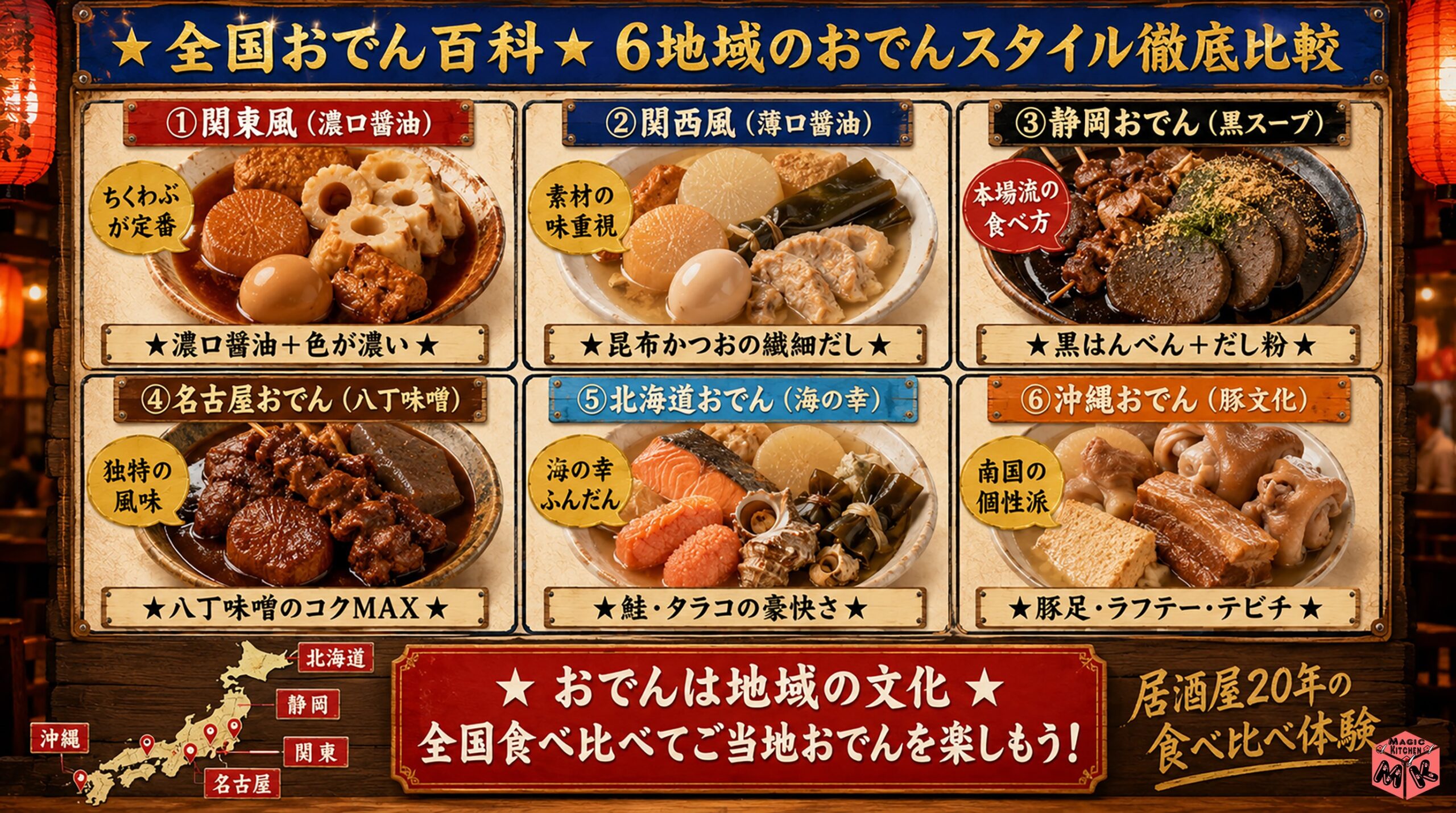 おでんの歴史と地域による違い 関東・関西・名古屋・静岡
