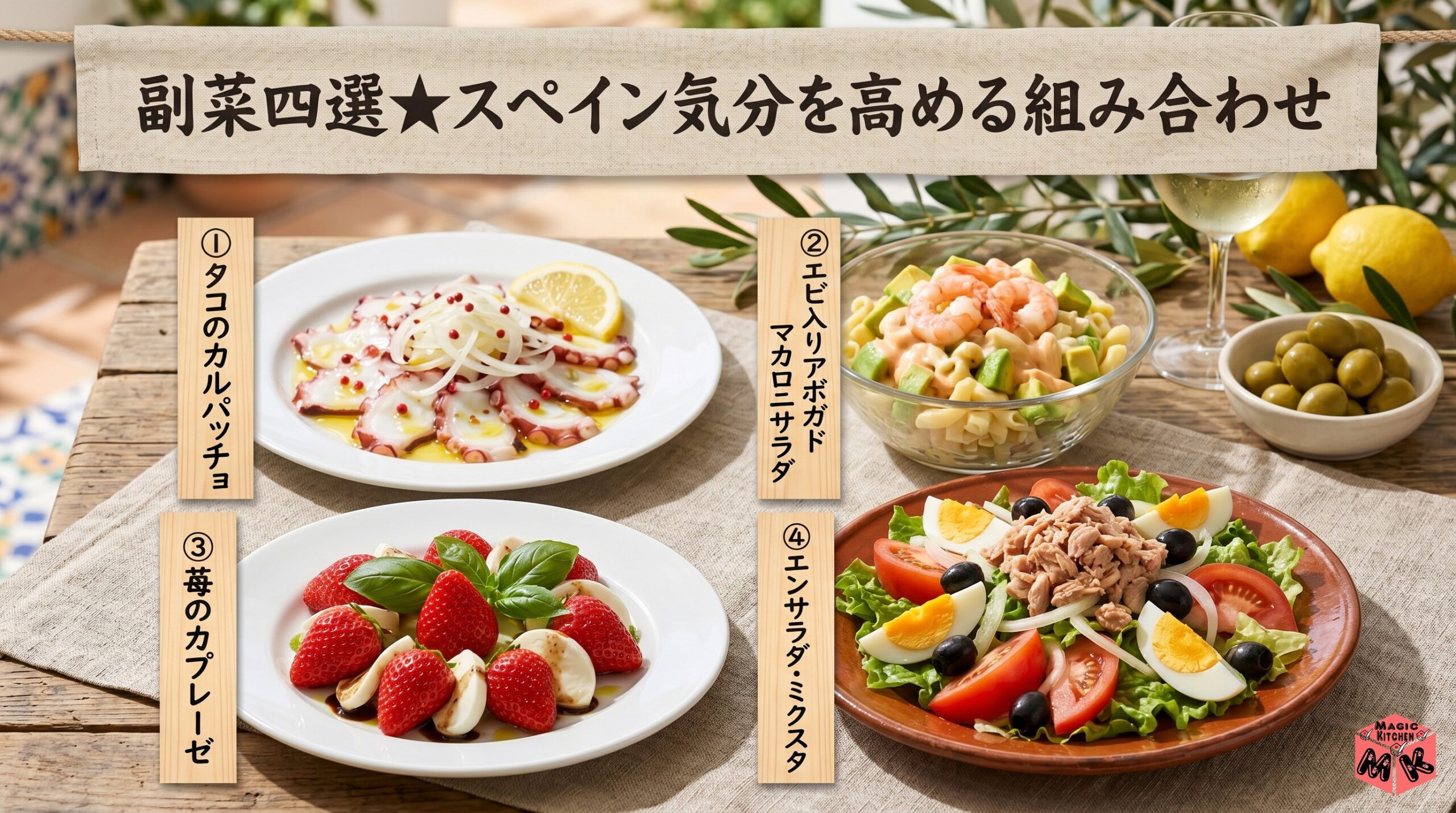 パエリア 献立 副菜