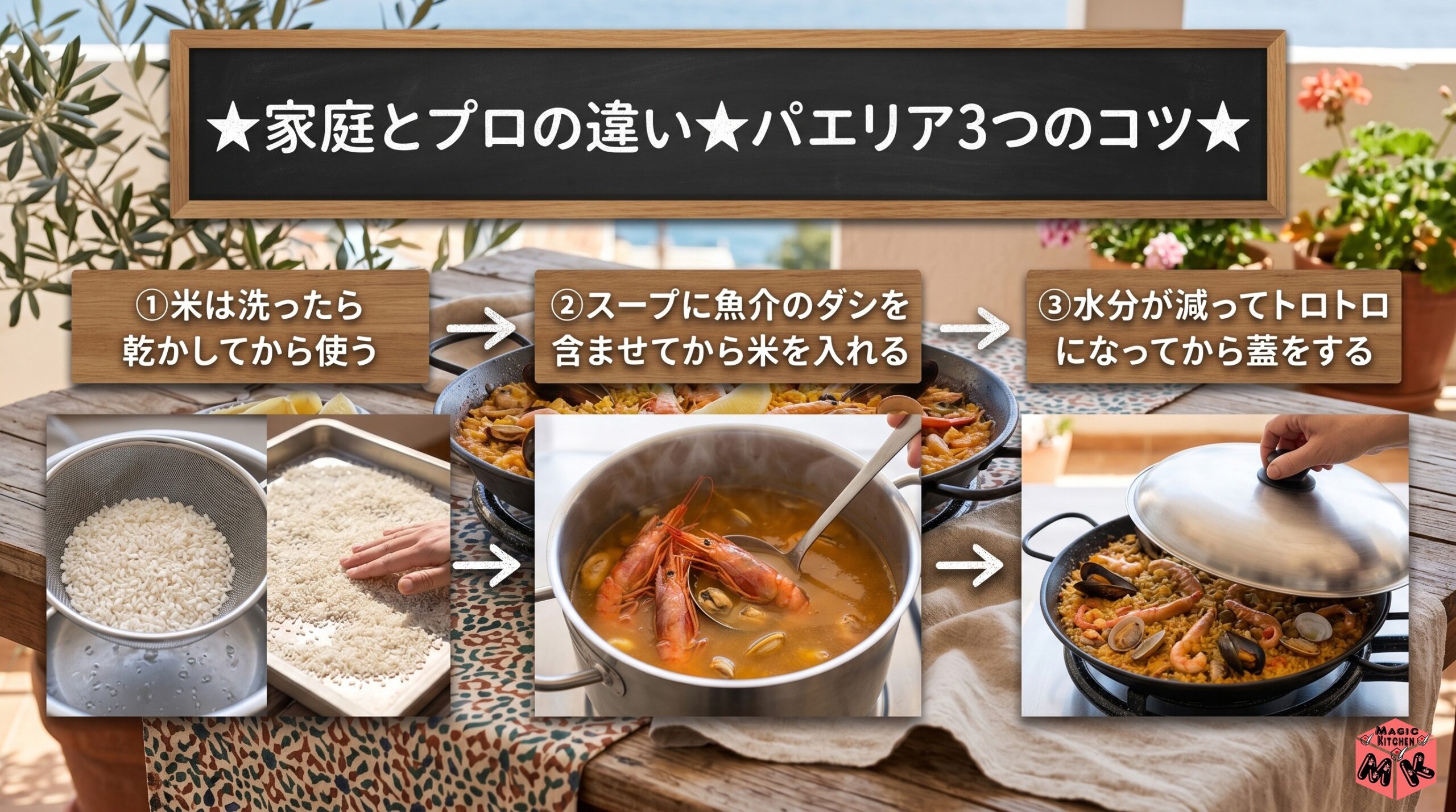 パエリア 家庭とプロの違い