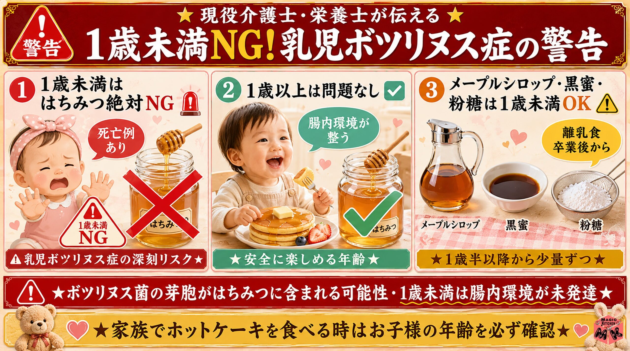 はちみつの注意点 1歳未満NG・乳児ボツリヌス症対策 YMYL