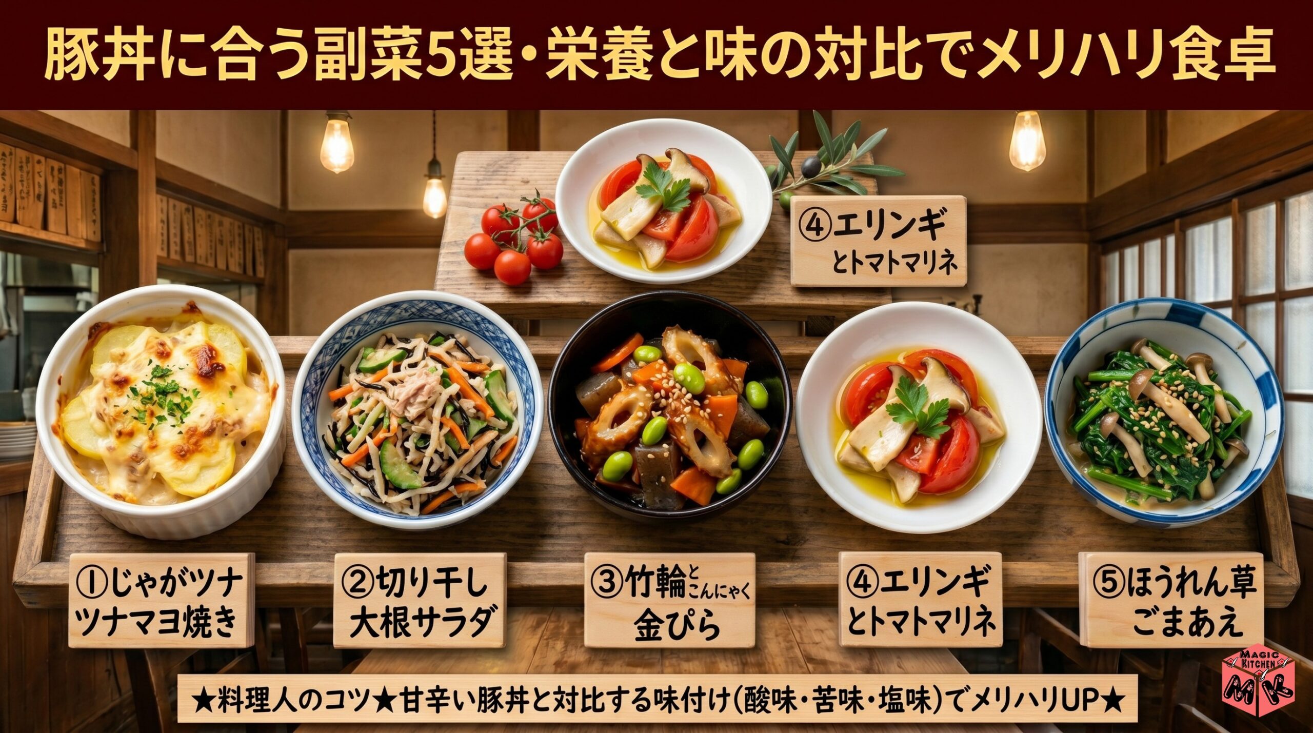 豚丼 副菜