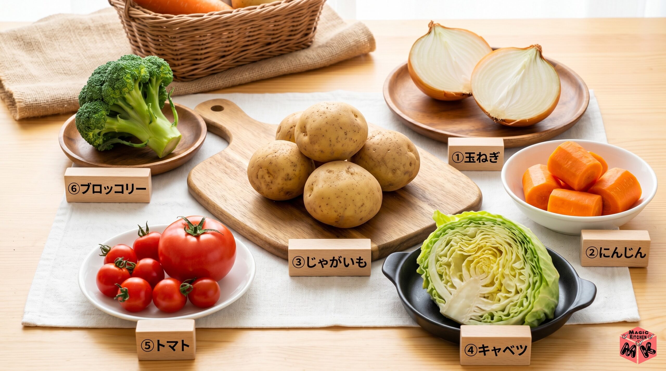 ポトフの定番具材【野菜類6選】