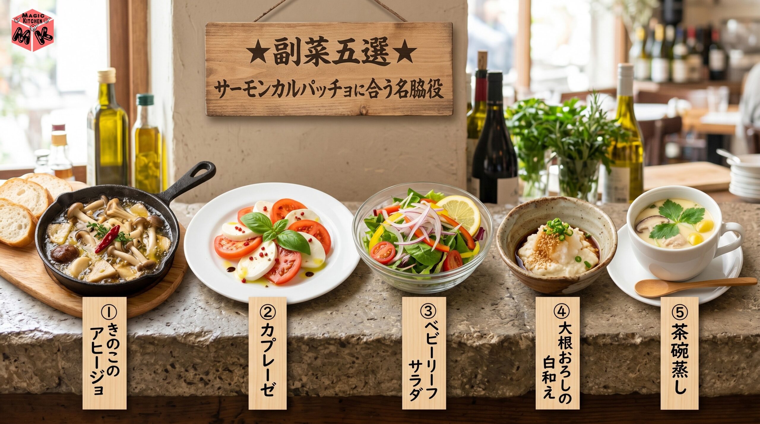 サーモンカルパッチョに合う副菜5選