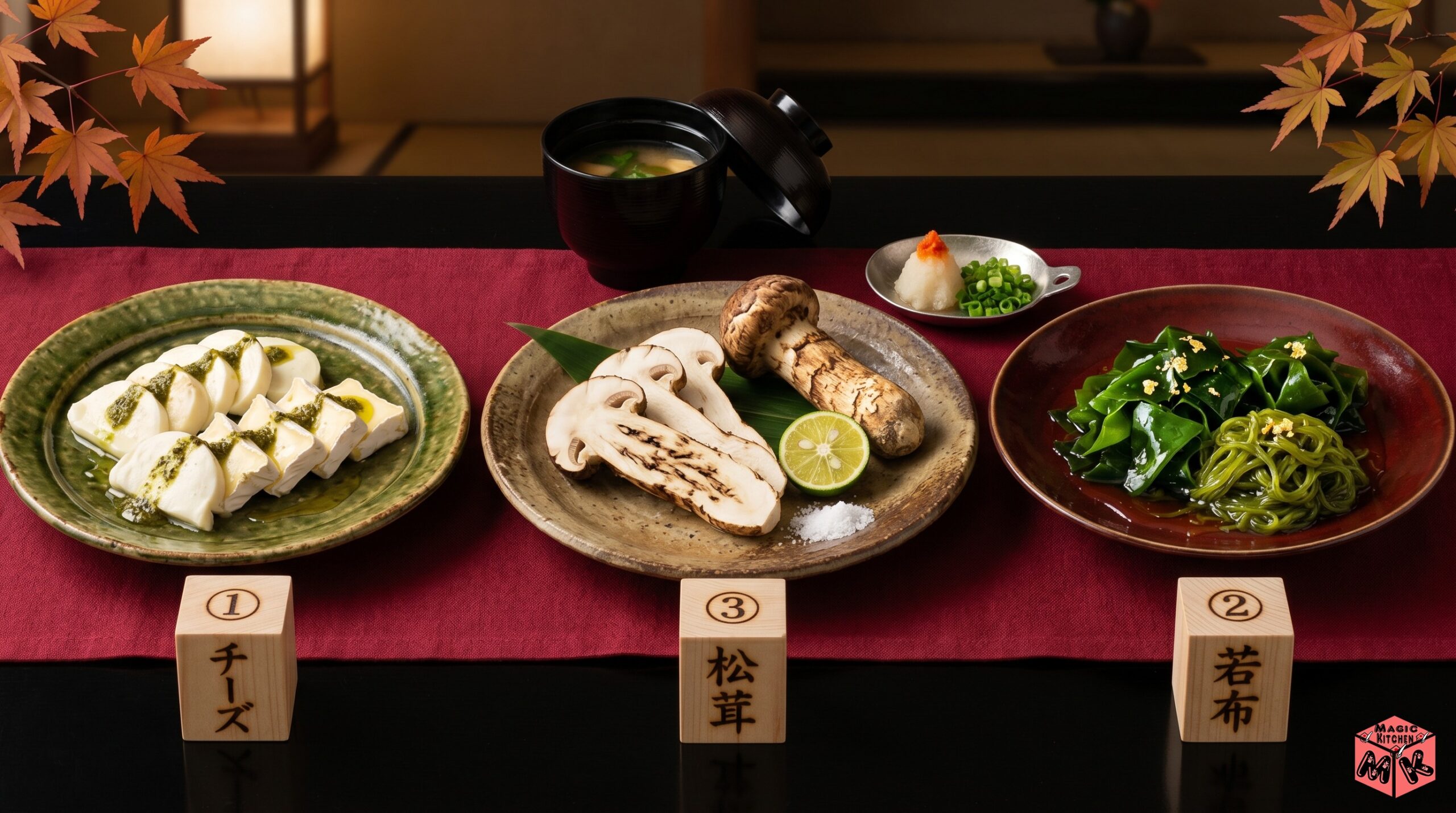 しゃぶしゃぶ その他メイン チーズ・若布・松茸