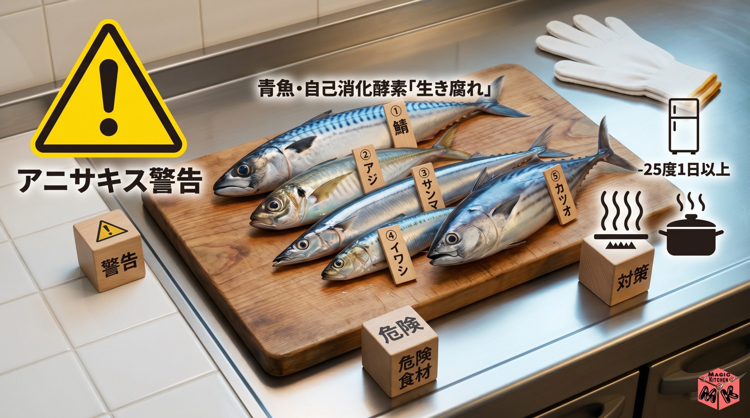 アニサキス 寄生虫警告