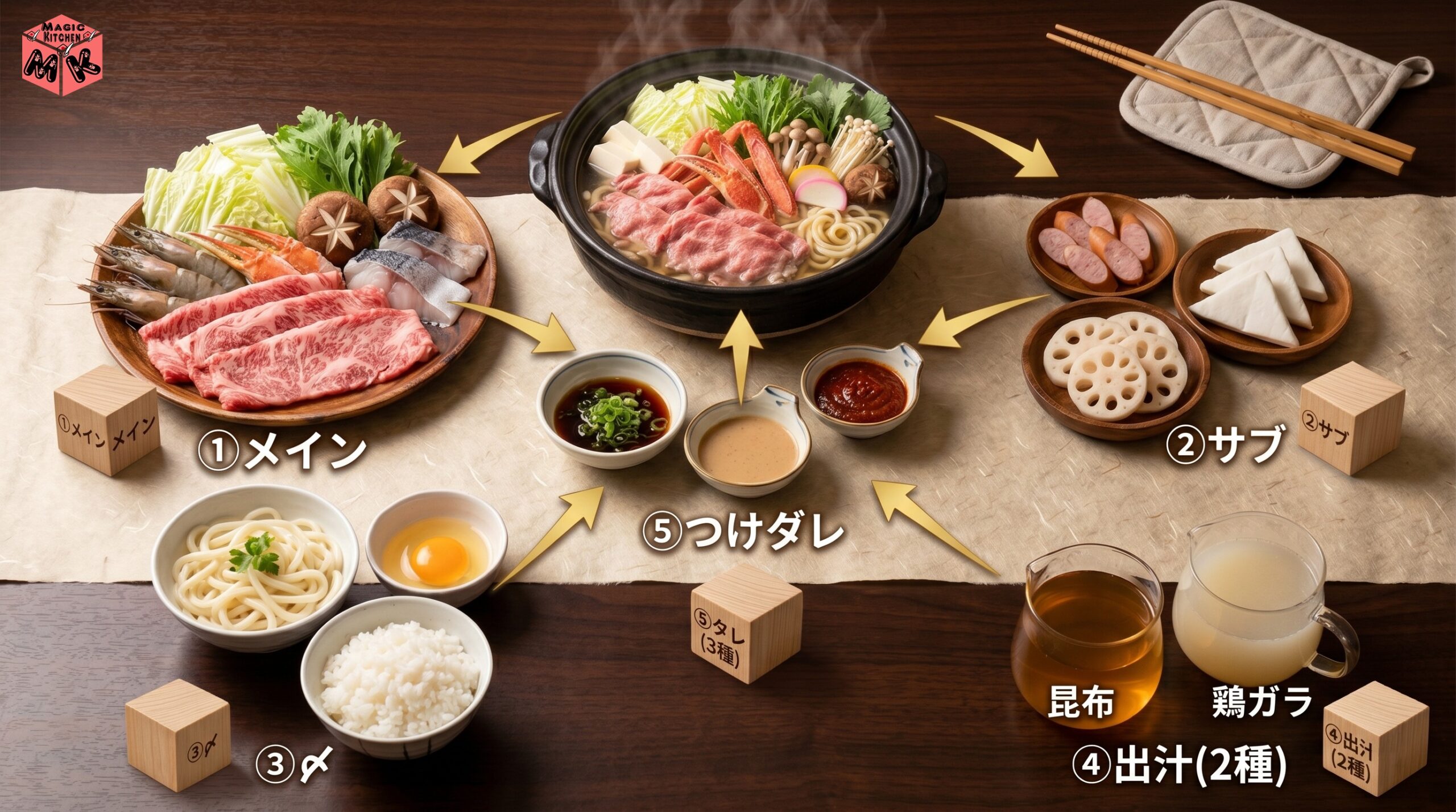 しゃぶしゃぶ 定番具材 肉と野菜の基本