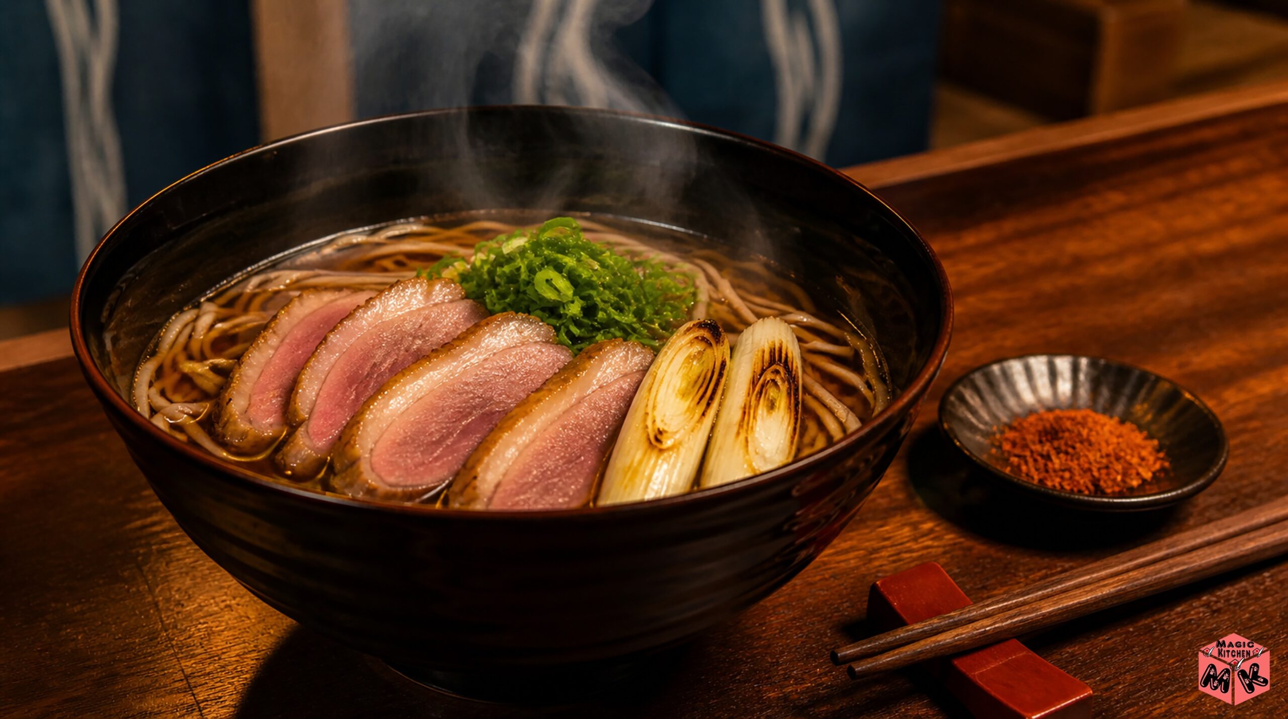 温そば変わり種・鴨南蛮そば
