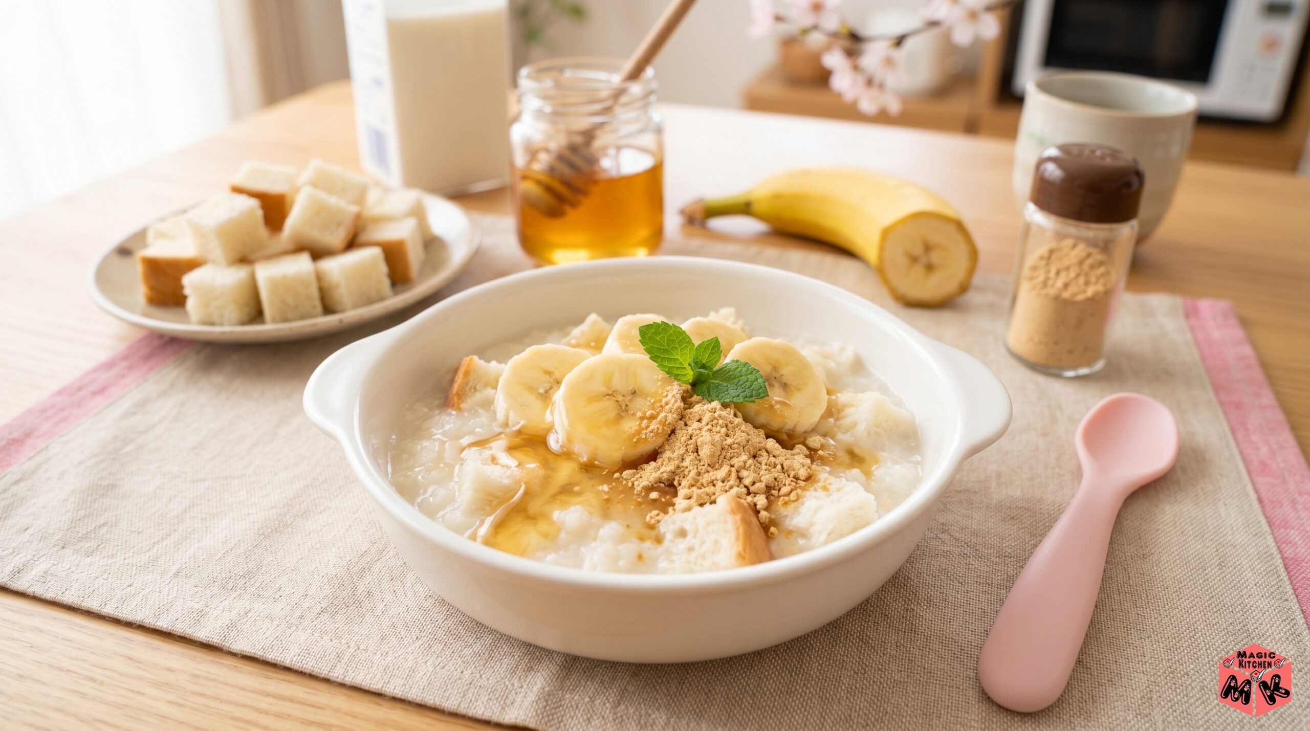 パンがゆ 食パンと牛乳の朝食定番