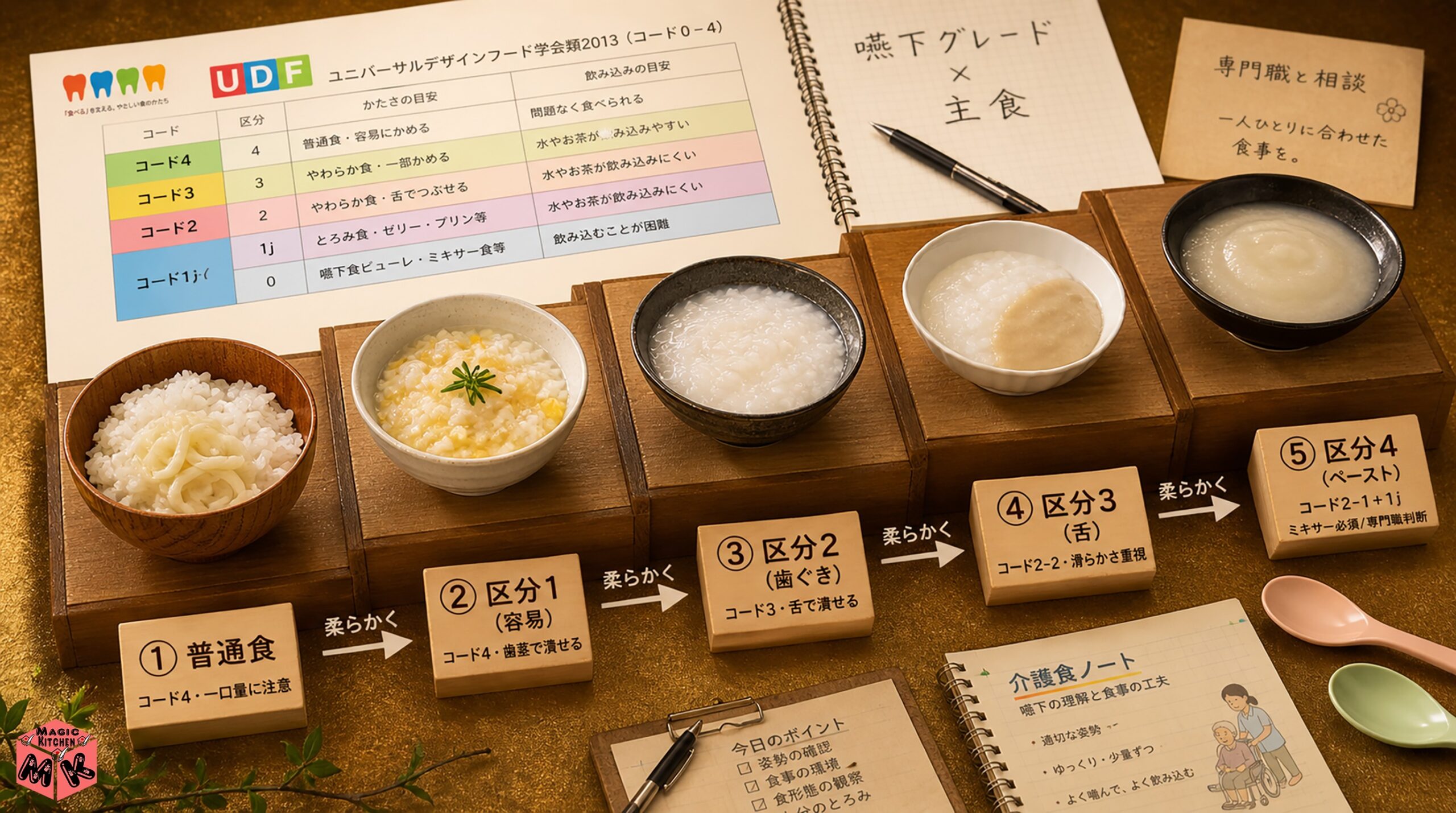 嚥下グレード別 主食早見表
