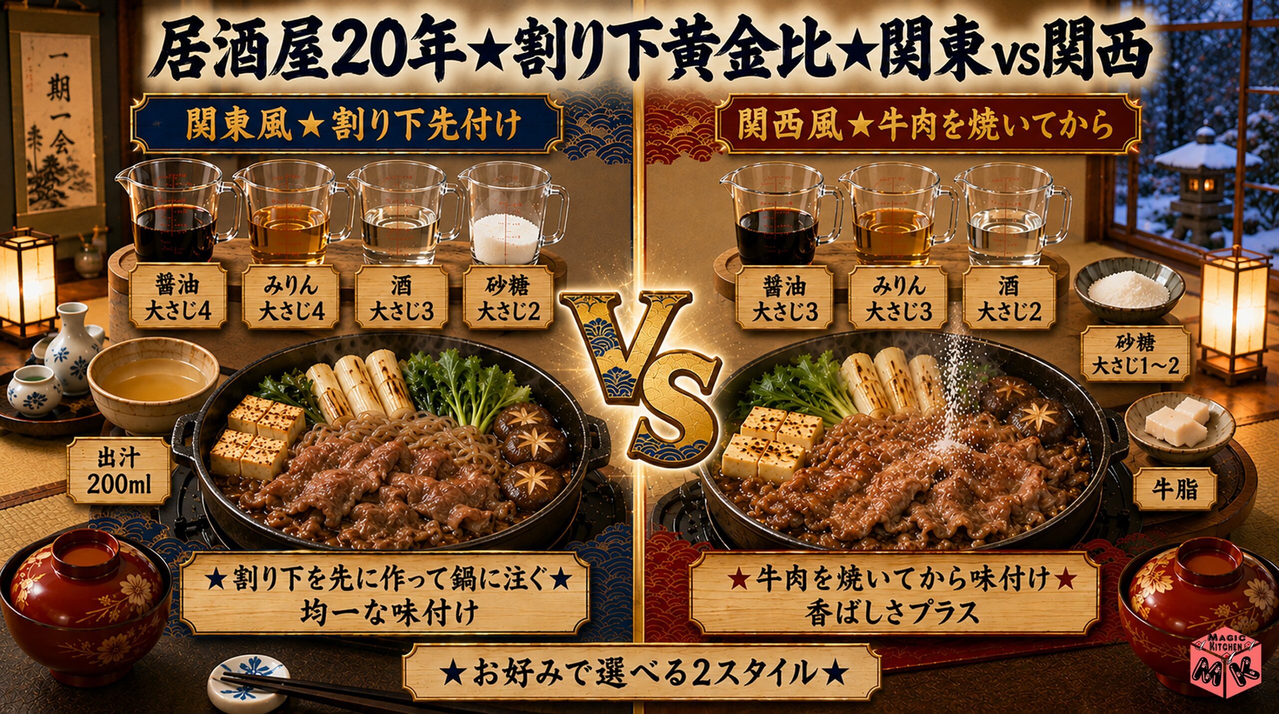 居酒屋20年で磨いた割り下の黄金比レシピ