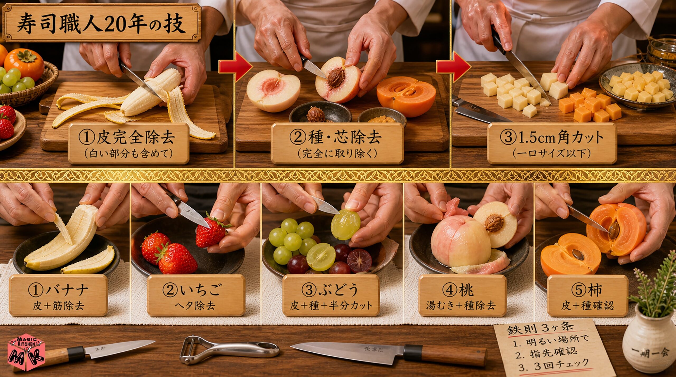果物の皮・種を完璧に取る方法