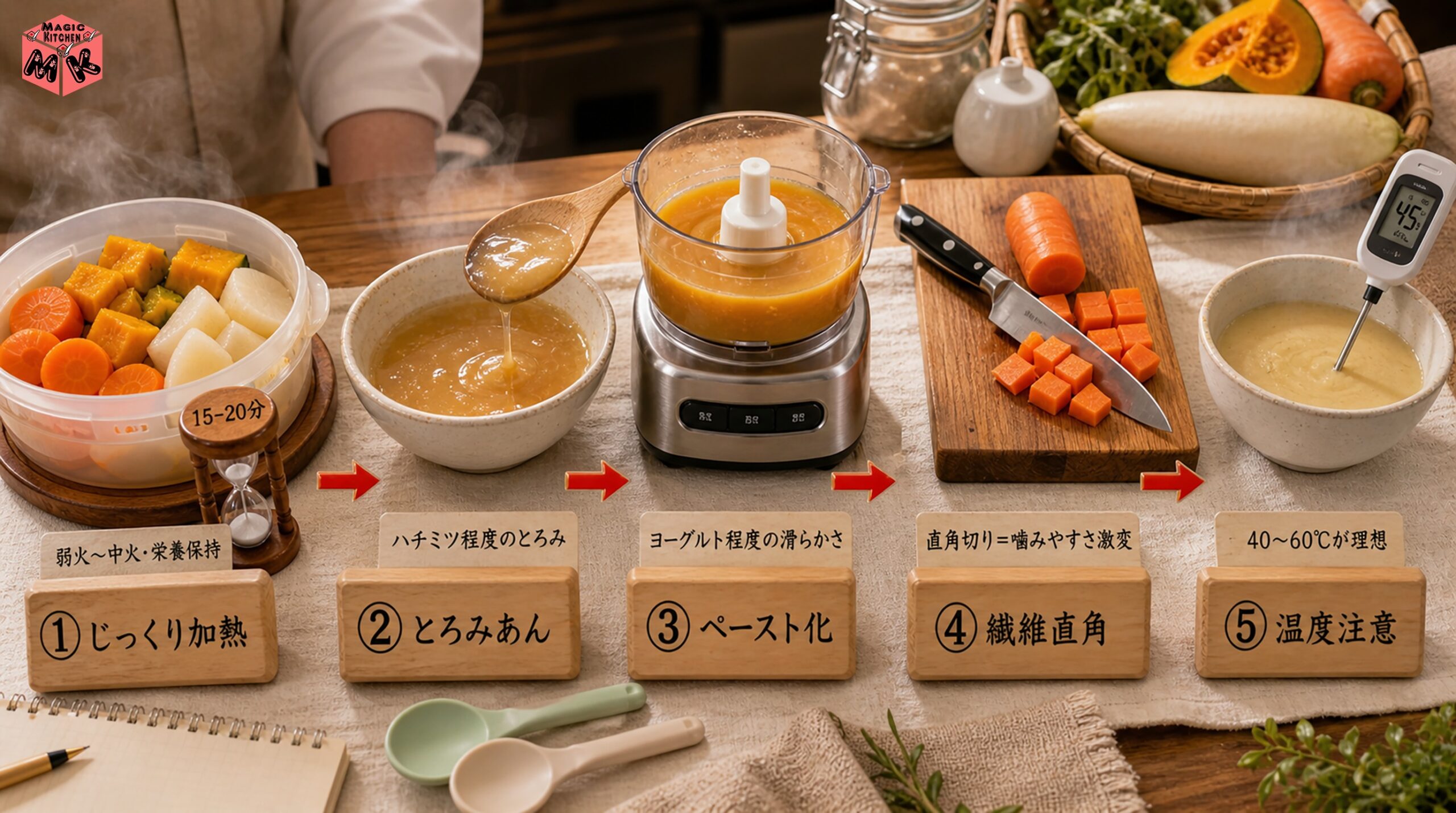野菜を柔らかく仕上げる調理5原則