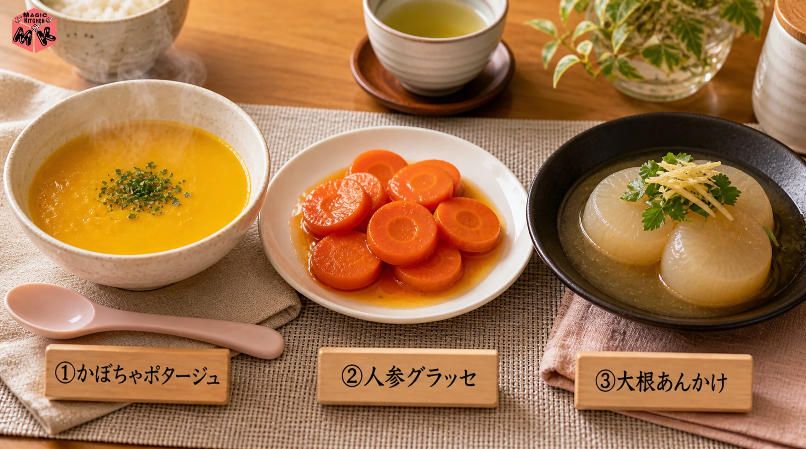 嚥下しやすい野菜レシピ3品