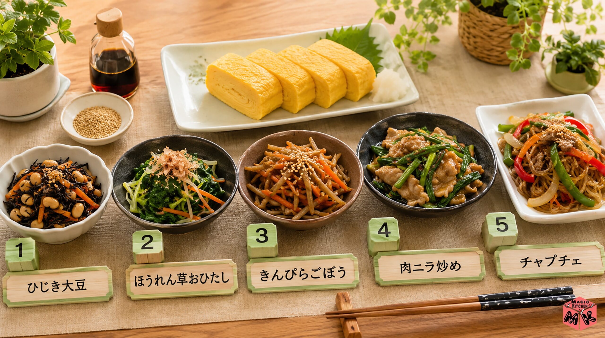 卵焼きに合う副菜5選 ひじき大豆・おひたし・きんぴらほか