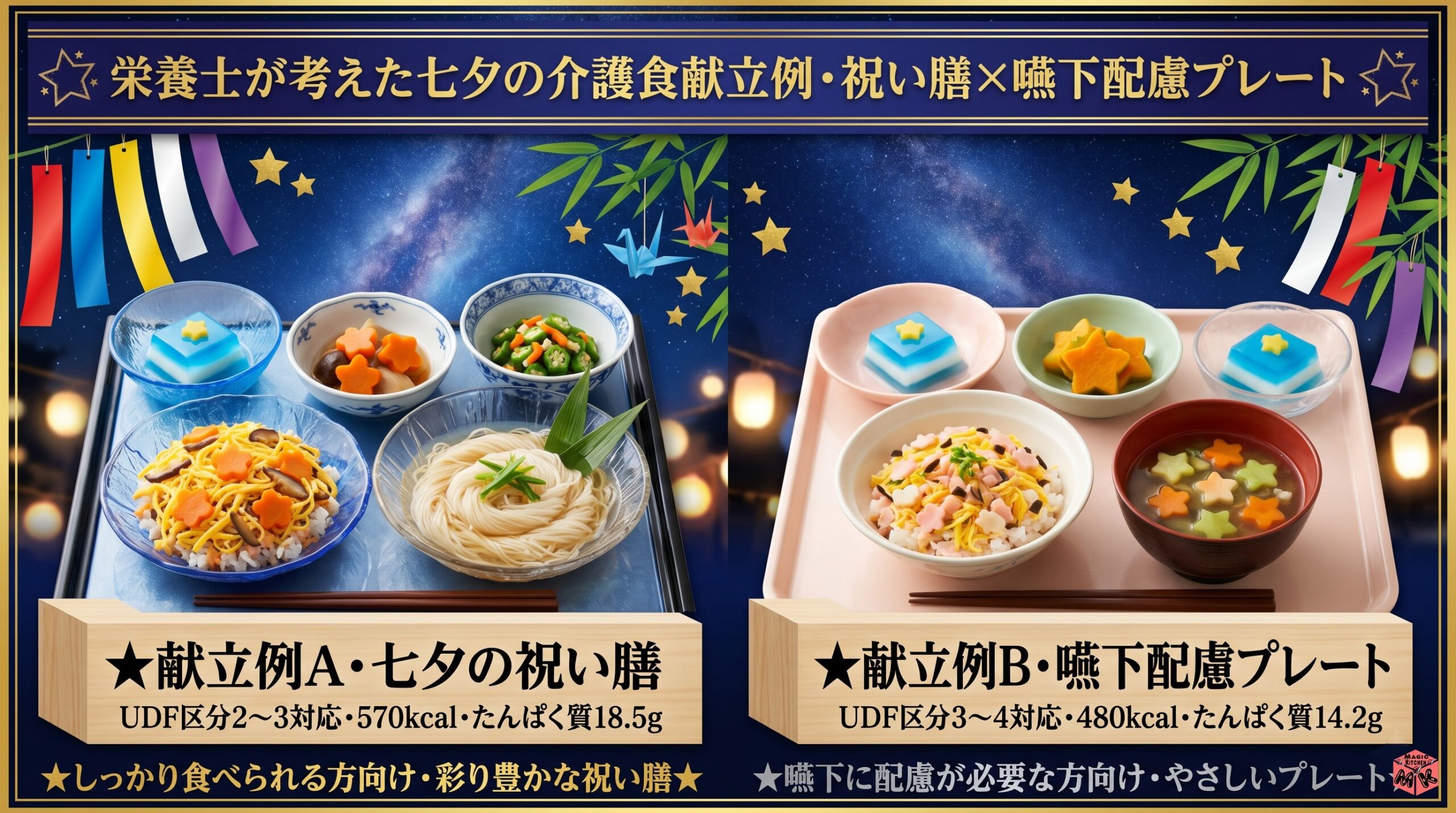 七夕 介護食 献立例A 祝い膳