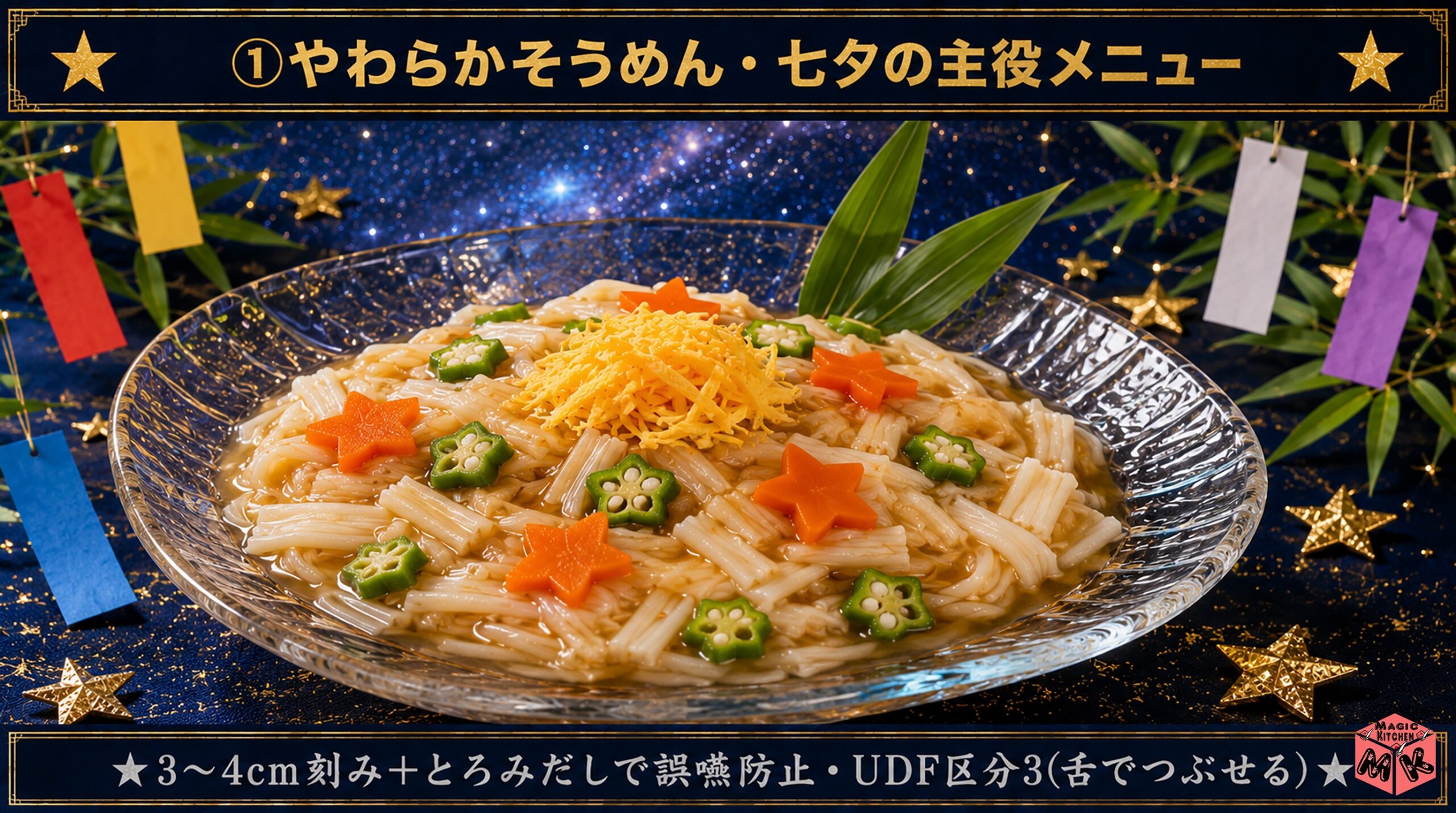 七夕 介護食 やわらかそうめん